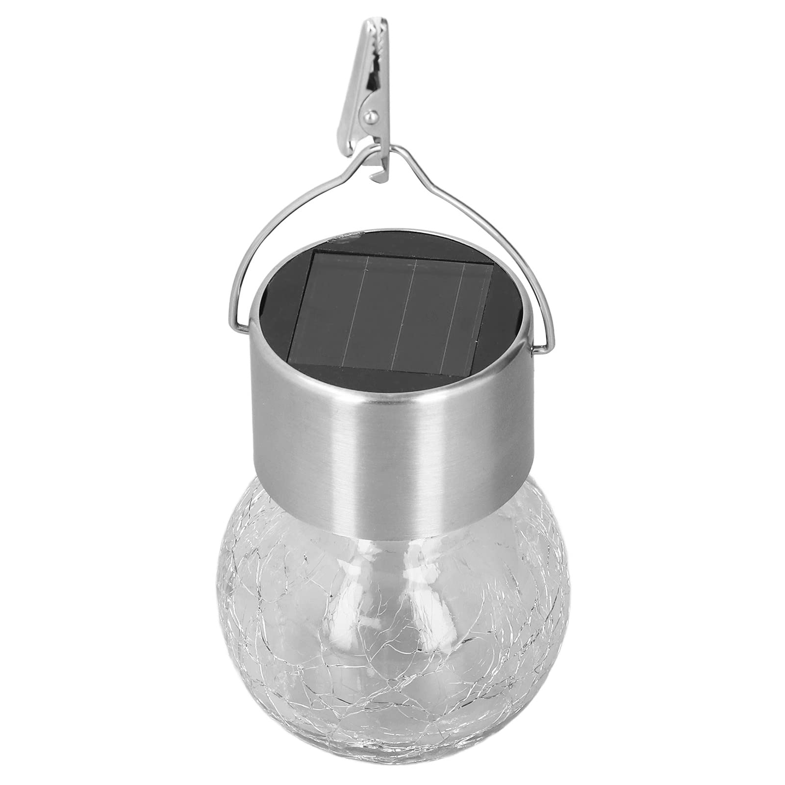 Outdoor Hanging Solar Lights - Glass Ball Crack Pattern with Auto Sensor, Solar Charged Garden Lights for Patio, Yard, Pathway & Landscape Decoration