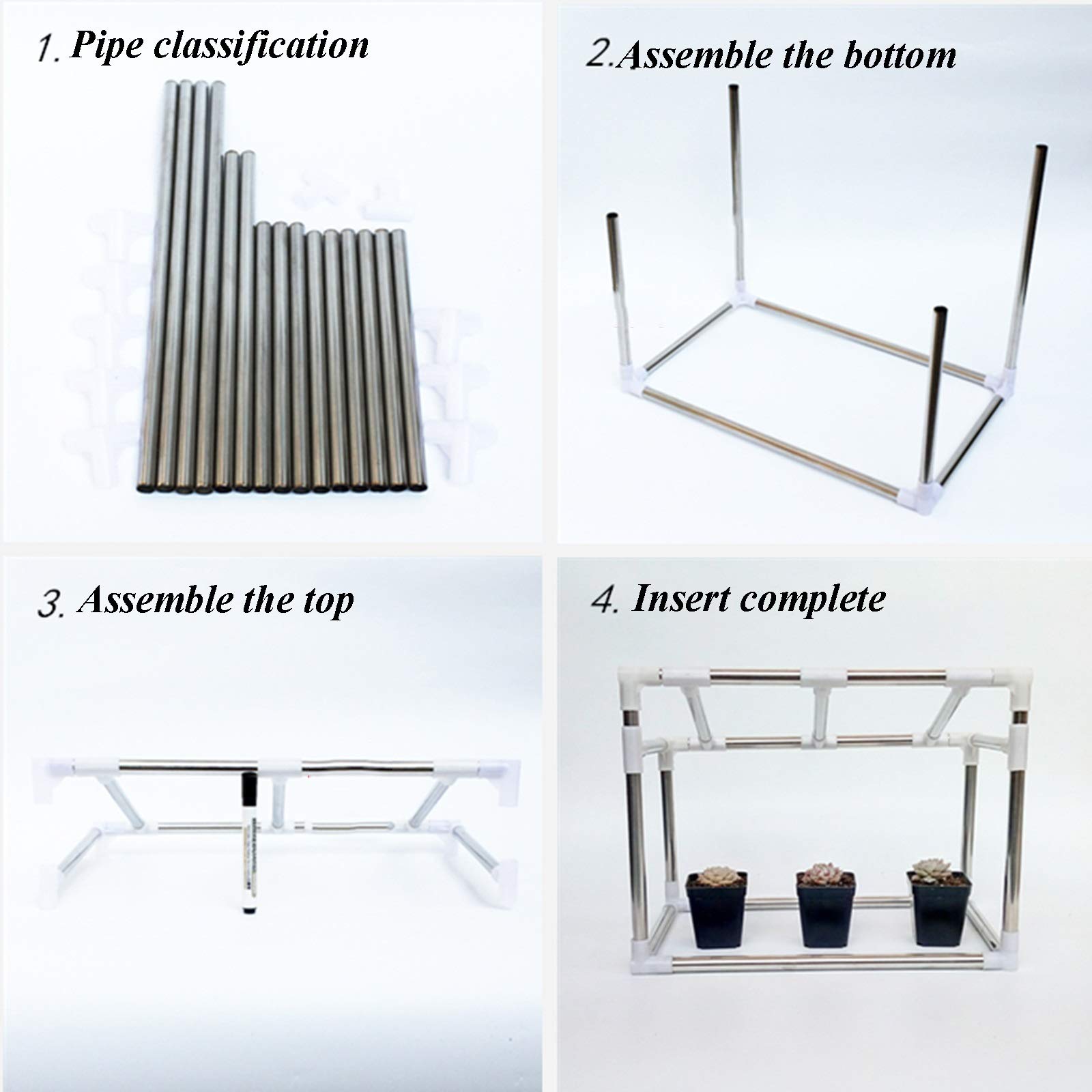 MAHFEI Mini Greenhouse for Tabletop - Portable Small Plant Greenhouse with Clear PVC Cover & Pitched Roof Design - Indoor Outdoor Garden, Backyard, Balcony Use for Flowers, Herbs, Seedlings