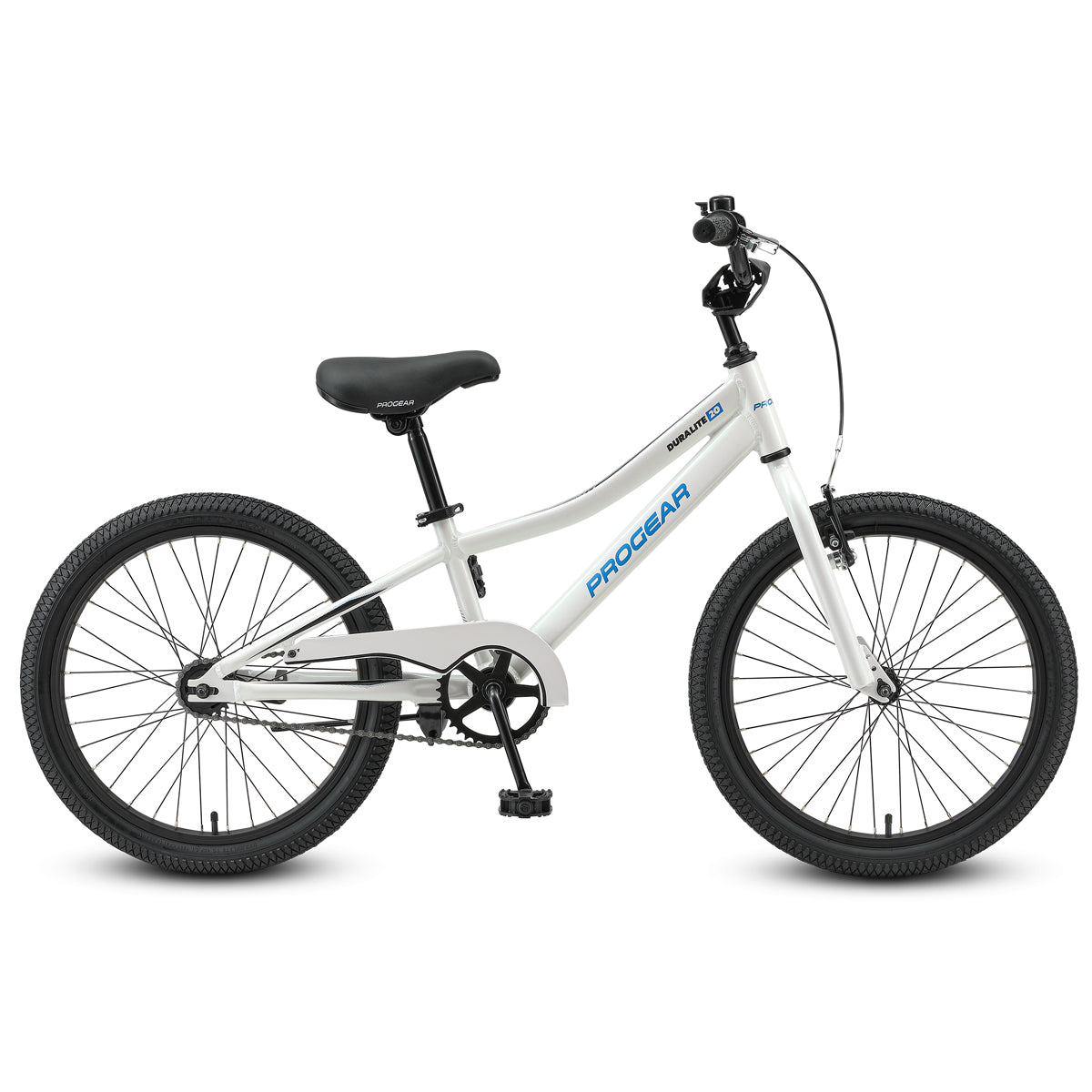 DuraLite 20 Inch Kids Bike for Boys & Girls - Lightweight Aluminum Frame, Adjustable Seat, Training Wheels - Pearl White - Perfect for Neighborhood Rides & Outdoor Adventures