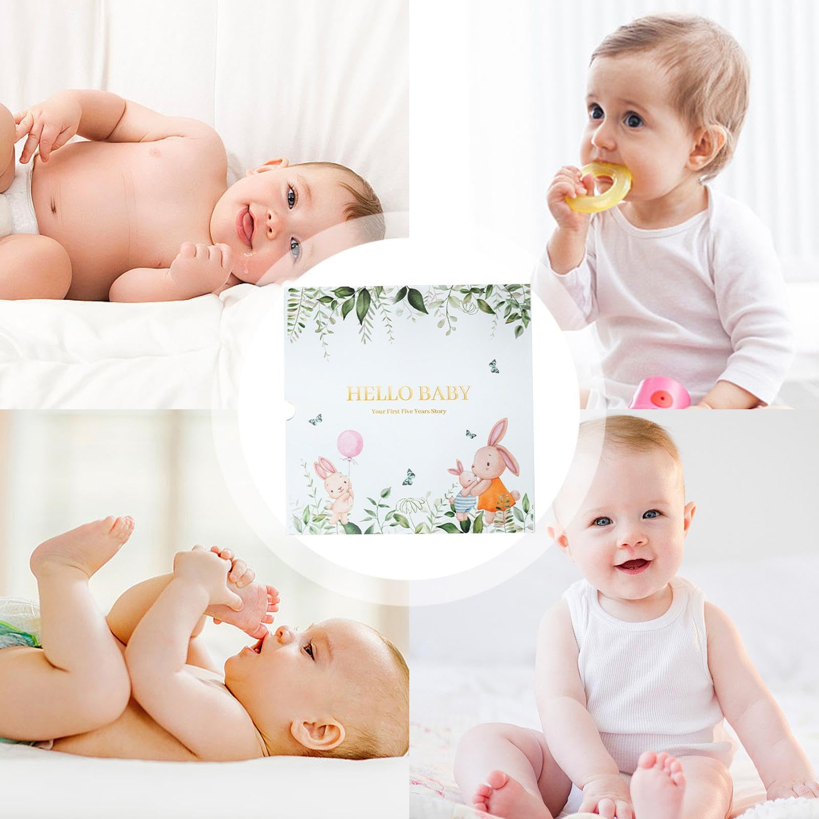 Baby Memory Book - First Year Milestone Journal & Scrapbook for Newborns | Capture Baby's Growth & Special Moments | Perfect Gift for Expecting Moms & New Parents | Baby Shower, Christening & 1st Birthday Keepsake