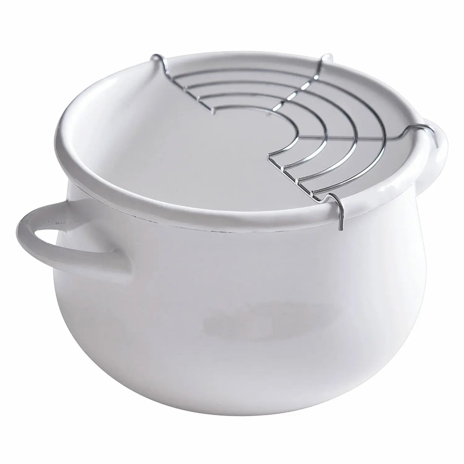 Premium Enamel Tempura Pot - Durable & Non-Stick Japanese Deep Fryer for Home Cooking, Perfect for Tempura, Chicken Wings & Donuts | Ideal for Family Dinners & Party Snacks