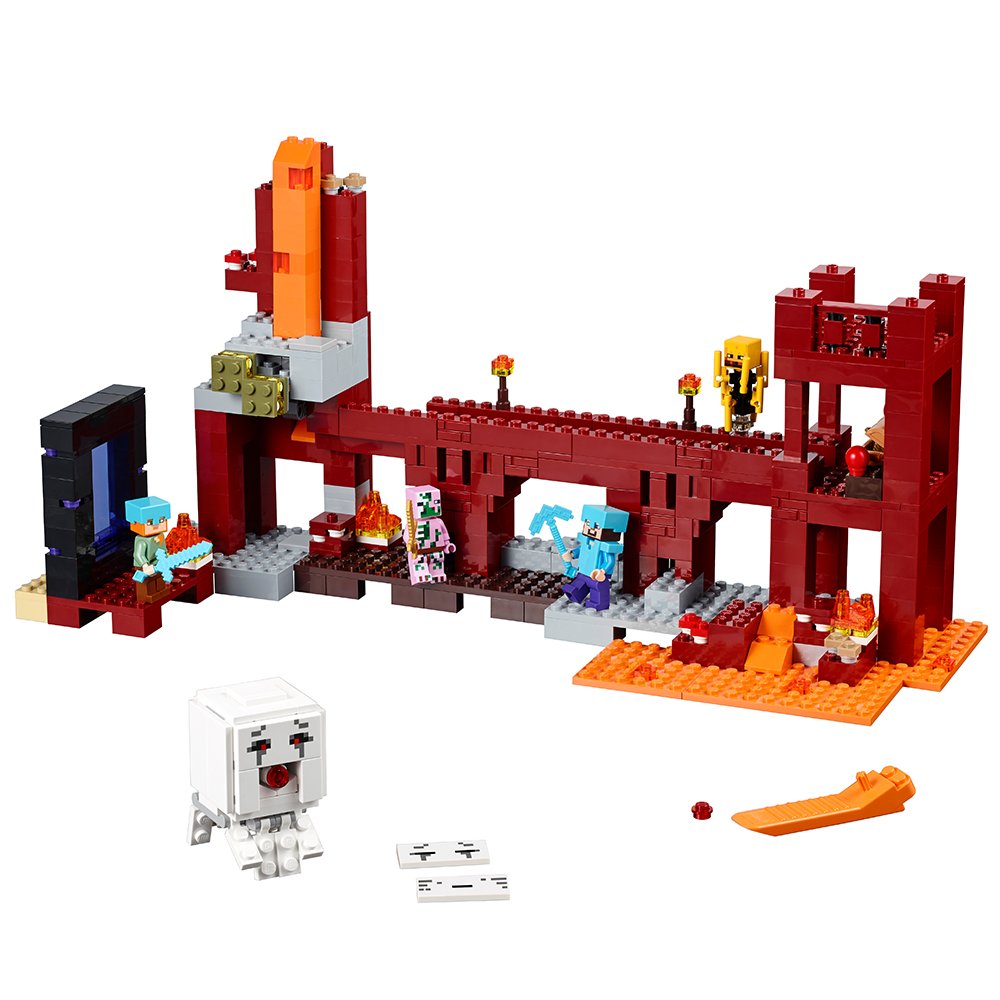 LEGO Minecraft The Nether Fortress Building Kit 21122 - Creative Construction Toy for Kids & Adults, Perfect for Minecraft Fans & Collectors - Great for Birthday Gifts, Home Decor, and Interactive Playtime
