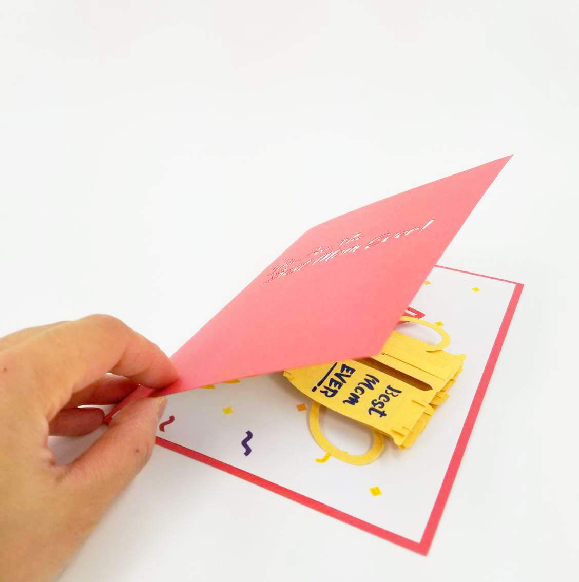 Best Mom Ever 3D Pop Up Greeting Card - Mother's Day, Birthday & Special Occasion Gift for Mom | Heartwarming Surprise for Mother's Day Celebrations, Mom's Birthday & Thank You Moments
