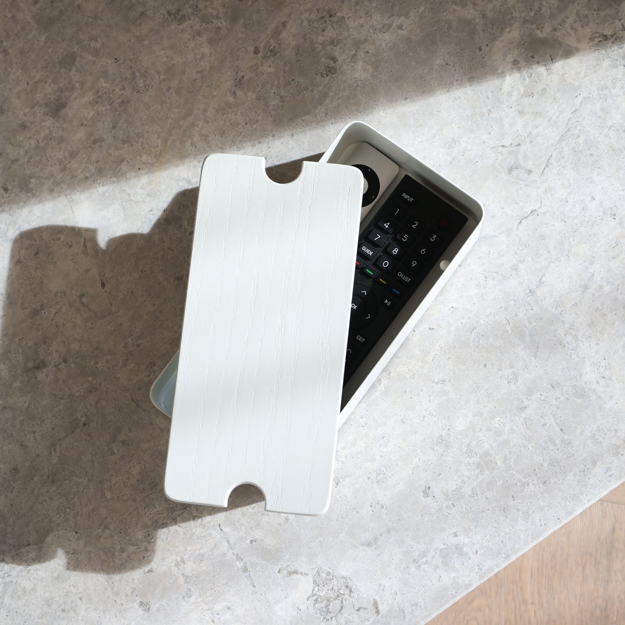 DESIGNSTUFF White Storage Box With Adjustable Dividers - Perfect for Home Organization, Office Supplies & Craft Storage
