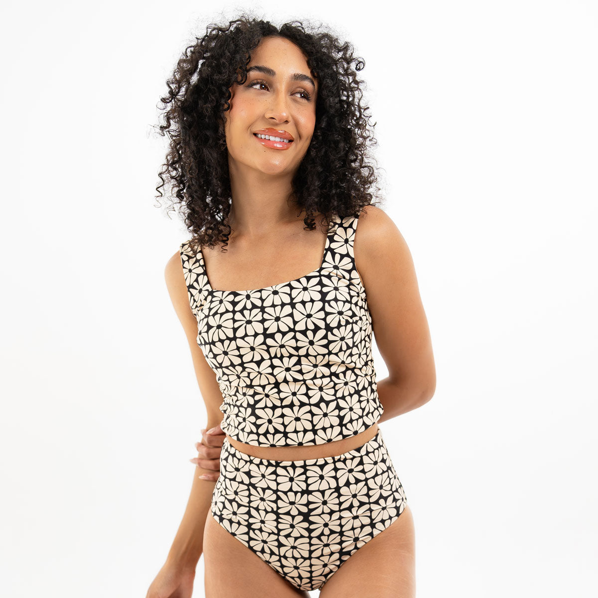 Square Neck Crop Tankini Top for Women - Sexy Swimwear Bikini Set - Perfect for Beach, Pool, and Summer Vacations