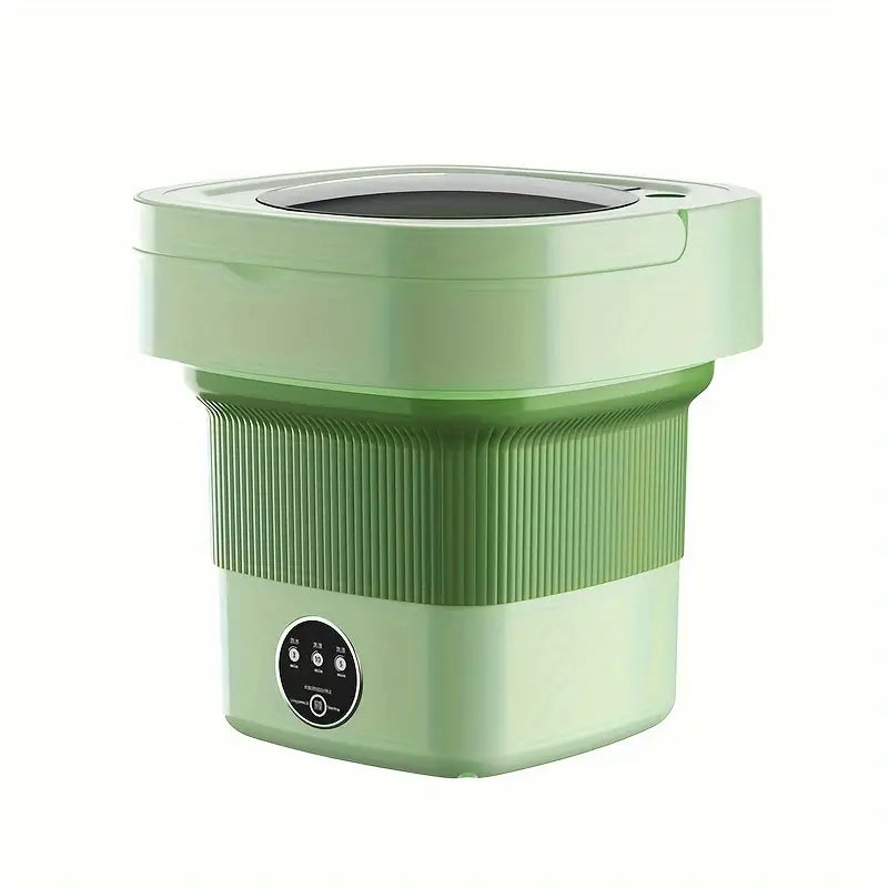 8L High Capacity Portable Foldable Mini Washing Machine - 3 Cleaning Modes, Soft Spin Dry Function | Perfect for RV Travel, Camping, Apartments & Small Spaces | Compact Laundry Solution for Students & Dorms