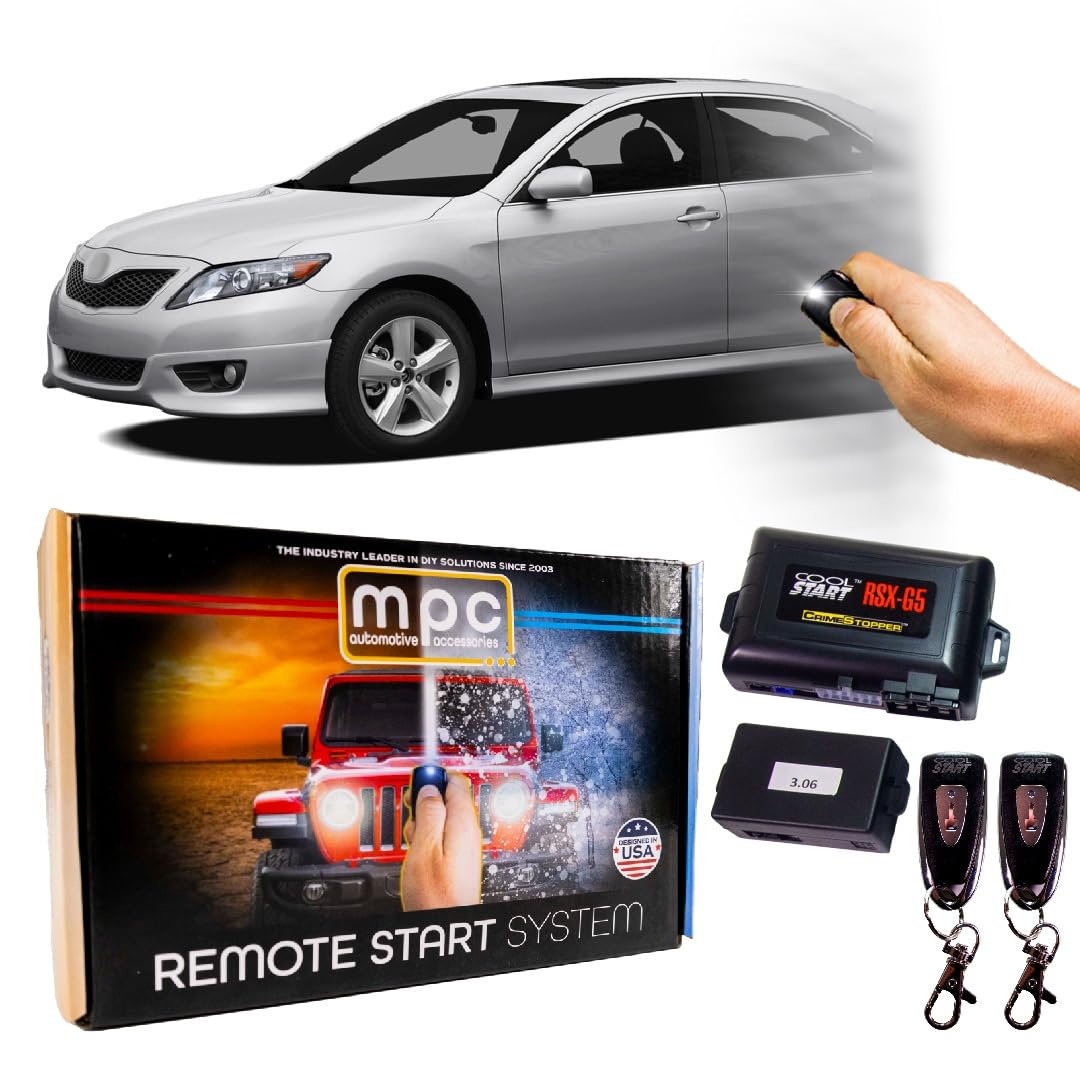 1-Button Remote Start Kit for 2007-2010 Toyota Camry | Keyless Ignition | 2 Ultra-Compact Remotes with 1500ft Range | USA Tech Support | Perfect for Cold Mornings & Secure Parking