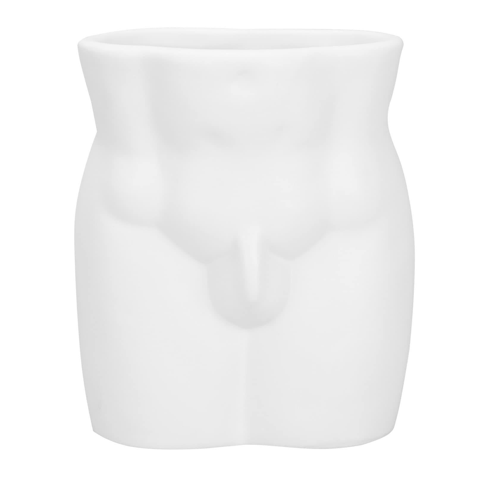 Boho Ceramic Vase - Unique Male Form Body Sculpture Planter for Dried Flowers | White Art Vase for Home Decor, Wedding Centerpieces & Office Pencil Holder | Perfect for Boho Chic Interiors, Tabletop Decor & Gift Ideas