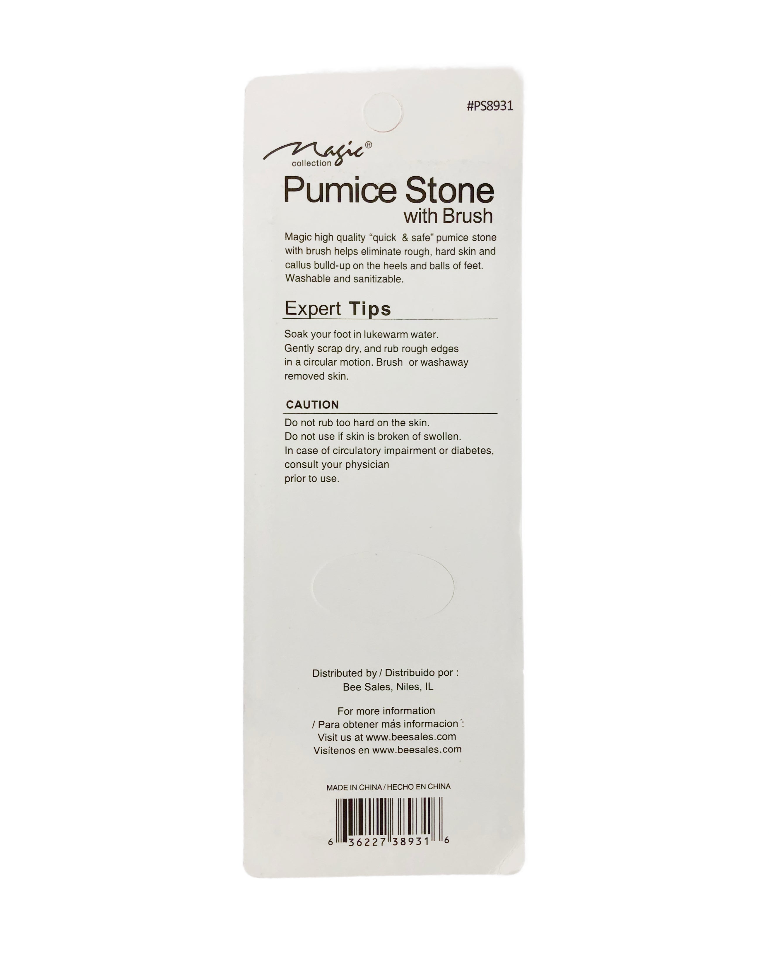 Natural Pumice Stone with Soft Bristle Brush - Exfoliating Foot & Callus Remover for Dead Skin - Perfect for Pedicure, At-Home Spa & Dry Cracked Heel Care