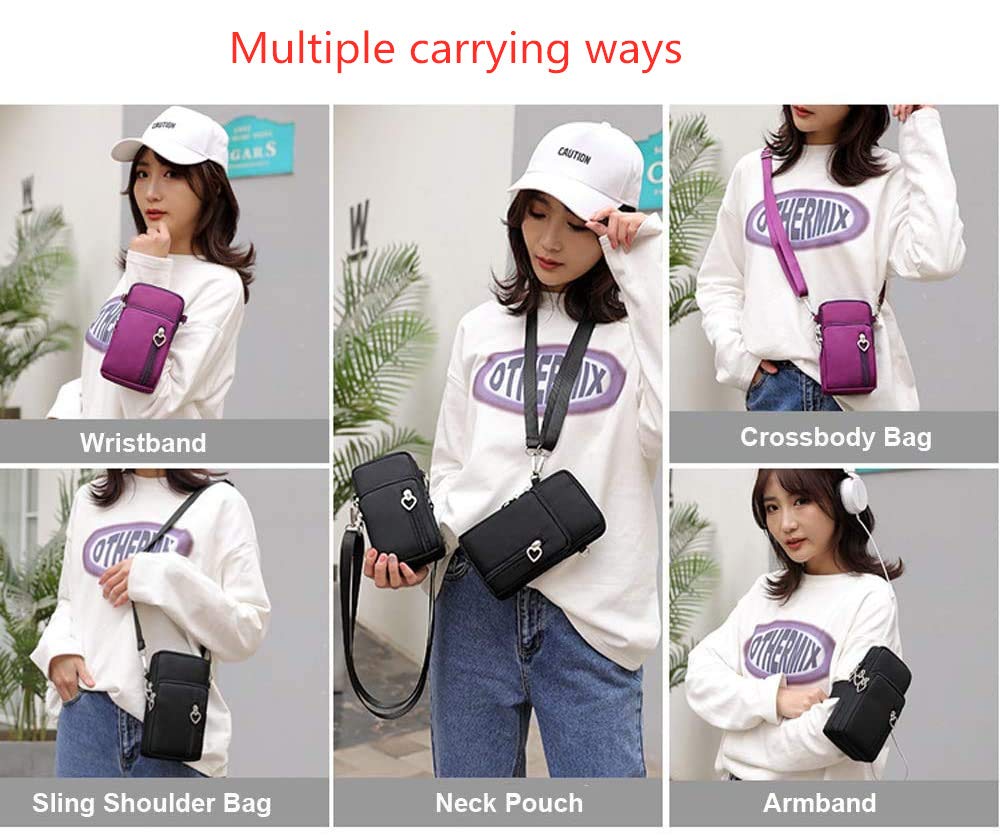 Women's Crossbody Phone Bag for iPhone Samsung - Gym & Travel