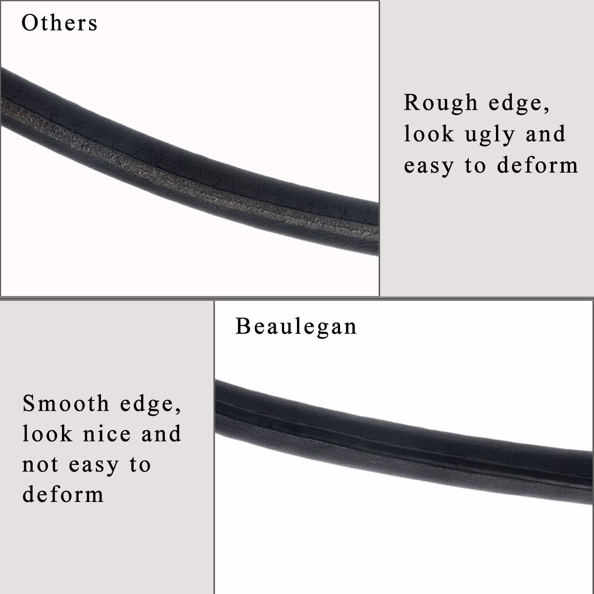 BEAULEGAN Leather Handbag Handle Replacement - 2 Pack, 60cm Long - Perfect for DIY Handbag Repair & Customization