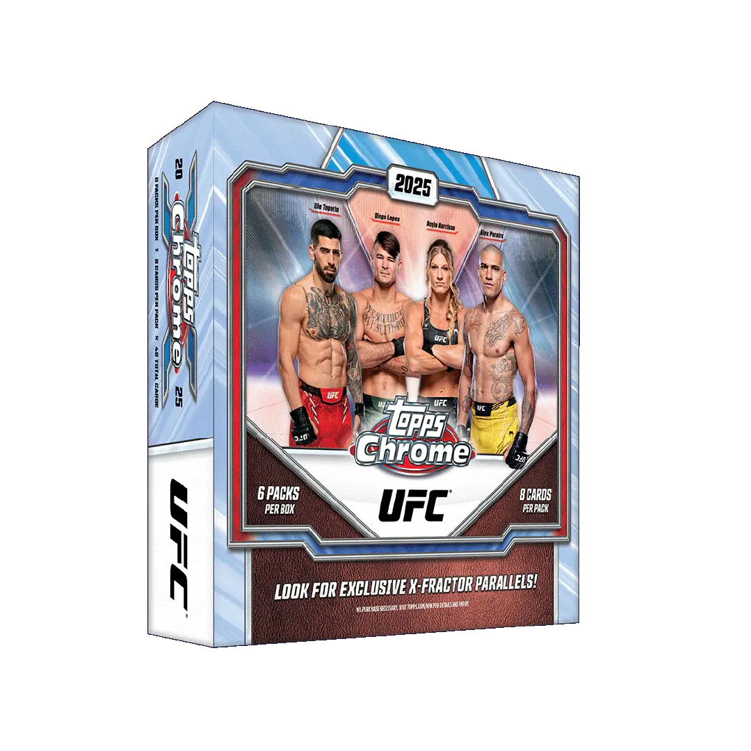 Pre Order Topps Chrome UFC 2025 Mega Box - Collectible Trading Cards for UFC Fans & Sports Memorabilia Enthusiasts - Perfect for Gifts, Collections, and UFC Events