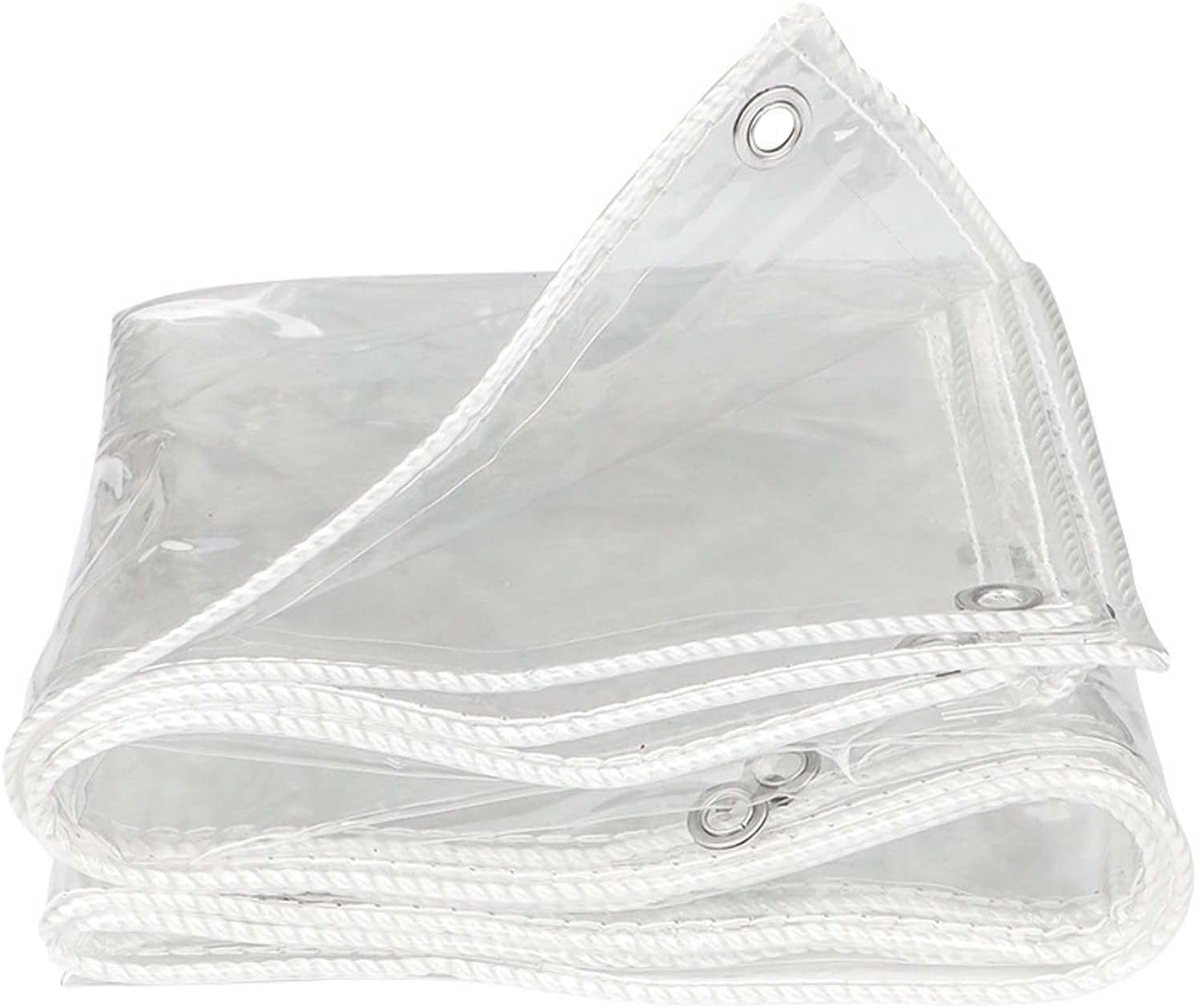 10x1m Clear Heavy Duty PVC Waterproof Tarp - Transparent, Dustproof & Rainproof with Reinforced Grommets - Ideal for Greenhouse Covers, Plant Protection, Patio Furniture & Outdoor Equipment Shelter