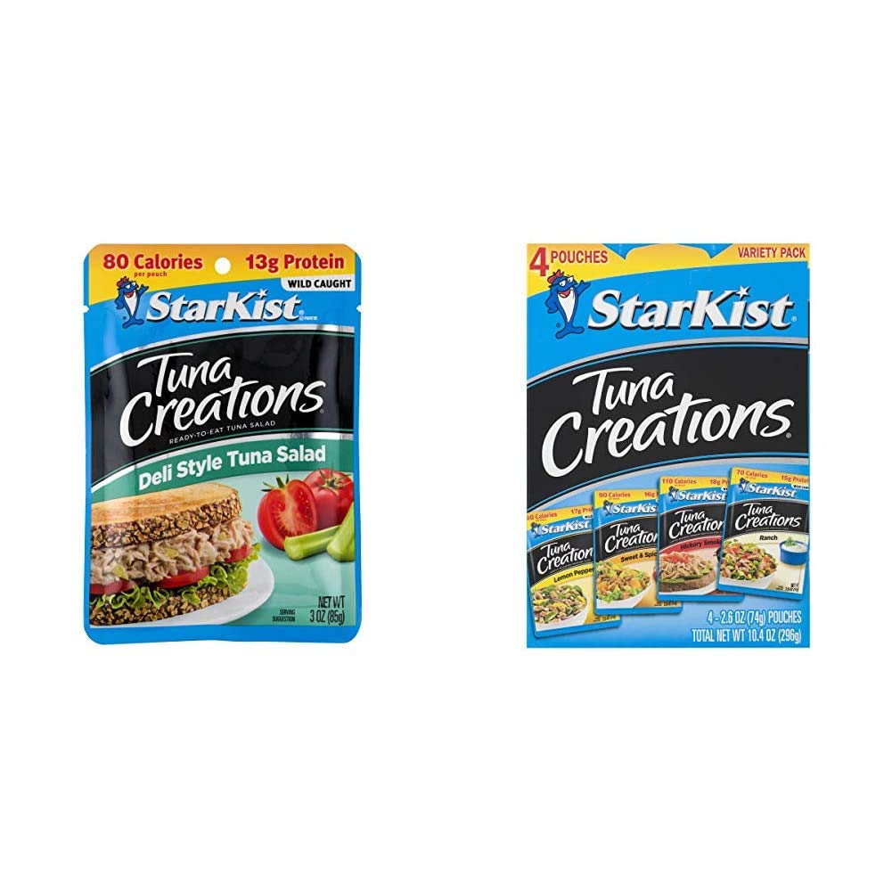 StarKist Tuna Creations Variety Pack - 12 Pouch Bundle | Premium Tuna Snacks for Lunch, Camping & On-the-Go Meals
