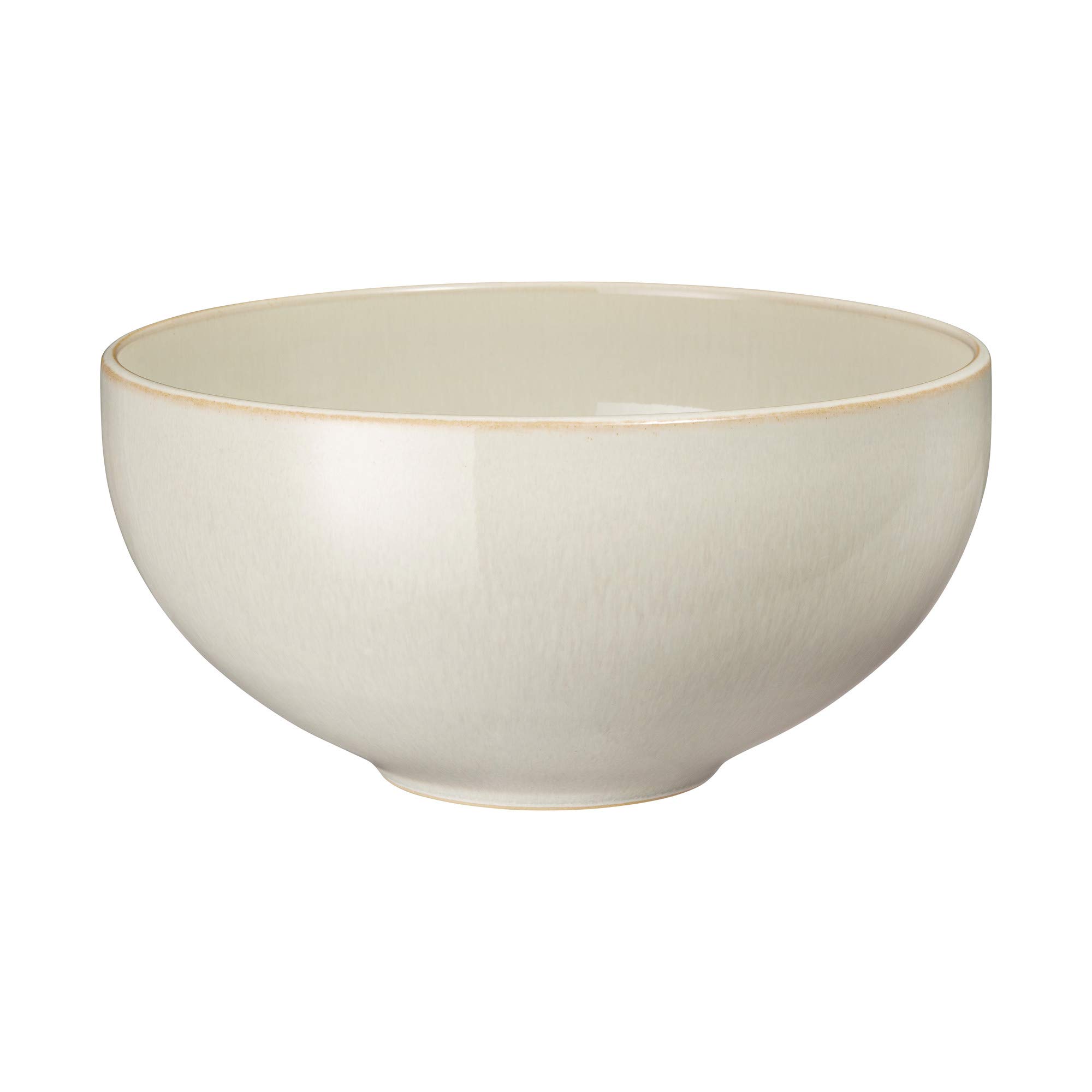Denby Linen Cream White Coupe Cereal Bowls Set of 2 - Microwave & Dishwasher Safe Stoneware - Ceramic Tableware in Natural Tones - Perfect for Soup, Cereal, Salad & Everyday Dining
