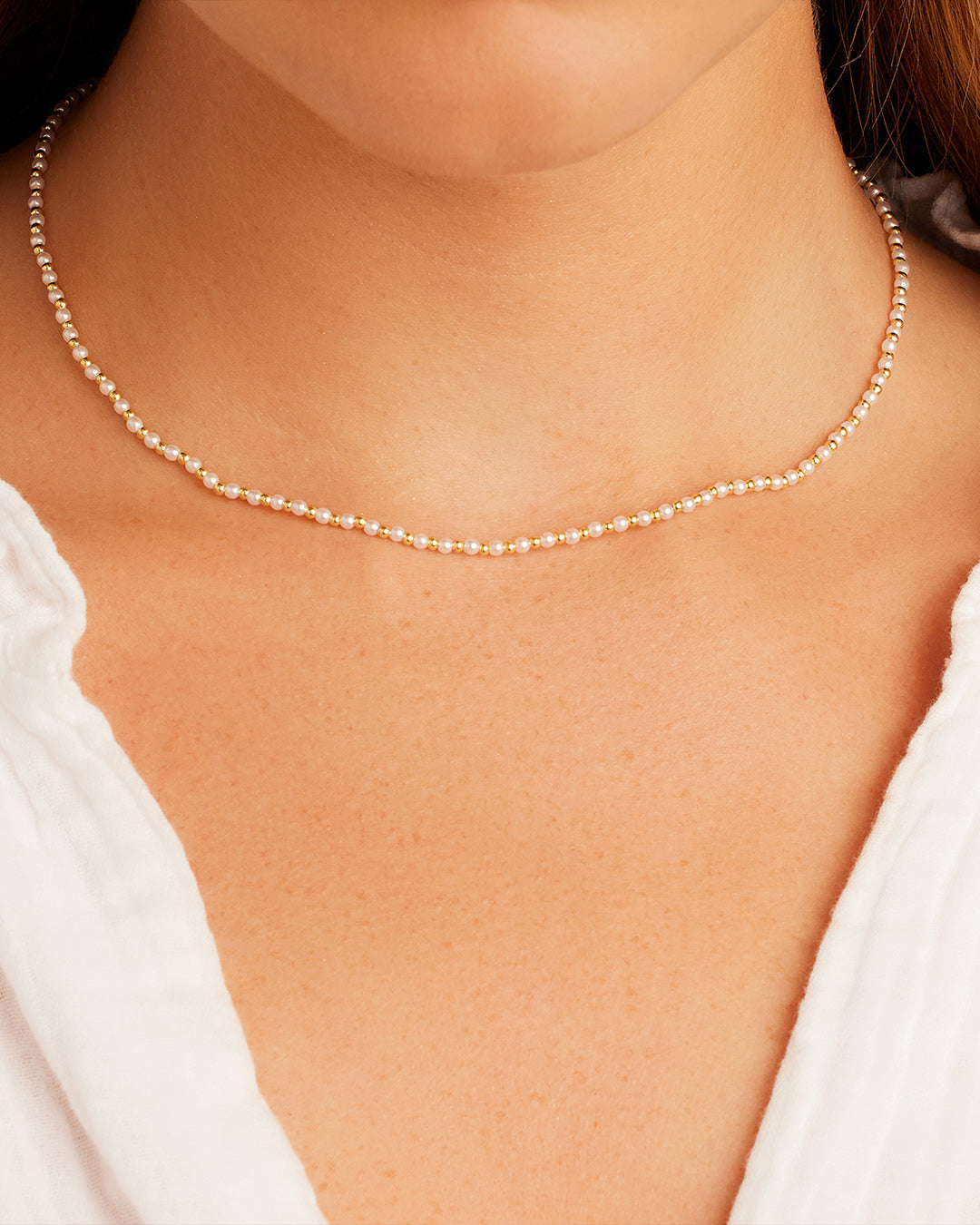 Elegant Poppy Pearl Necklace for Women - Handmade Floral Pearl Jewelry Gift for Brides, Party & Special Occasions