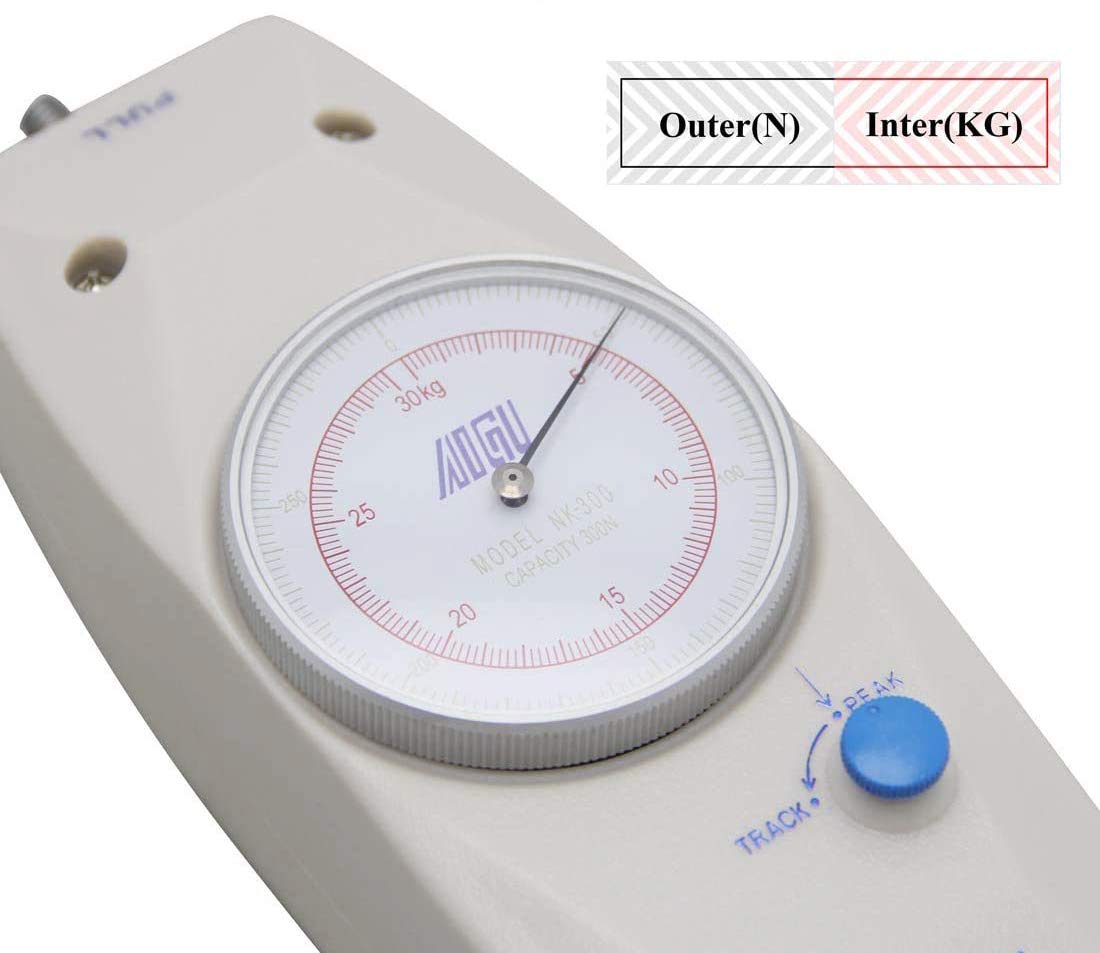 BAOSHISHAN 500N/50KG Mechanical Push Pull Gauge Force Meter Tester - Dial Indicator for Tension & Compression Testing - Perfect for Industrial, Laboratory, and Quality Control Applications