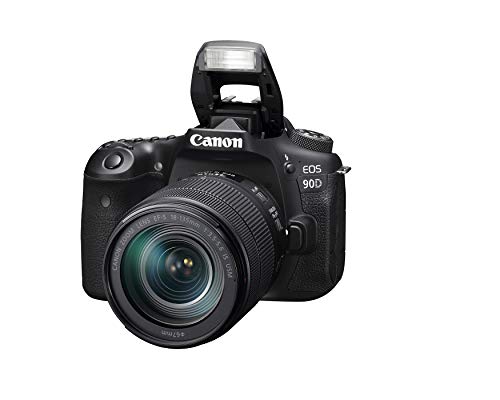 Canon EOS 90D DSLR Camera with 18-135mm Lens Kit - Professional Photography for Travel, Sports & Wildlife - 32.5MP APS-C Sensor, 4K Video, Wi-Fi & Bluetooth Connectivity