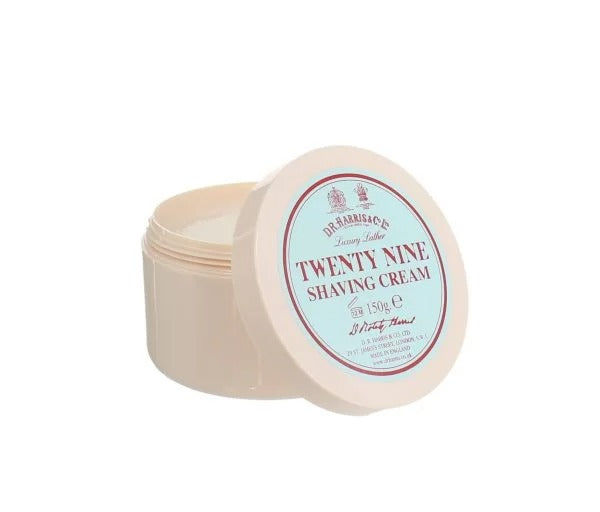 D.R. Harris Twenty Nine Shaving Cream Bowl 150g - Luxury Men's Shaving Cream for Smooth Shave - Perfect for Daily Grooming & Barber Shop Use