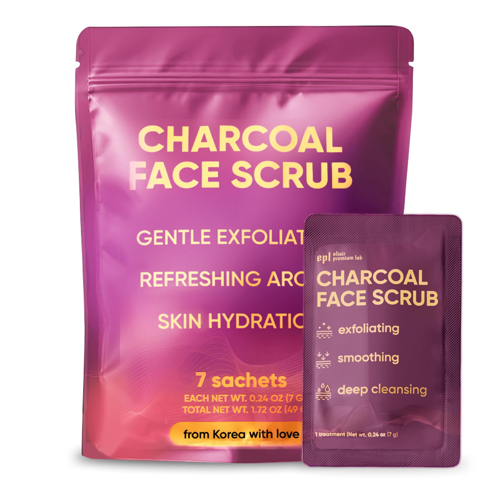 Deep Cleansing Charcoal Peel Off Face Mask - Blackhead & Pore Minimizer for Acne Prone Skin - 7 Pack - Perfect for Spa Day & Self Care Routine