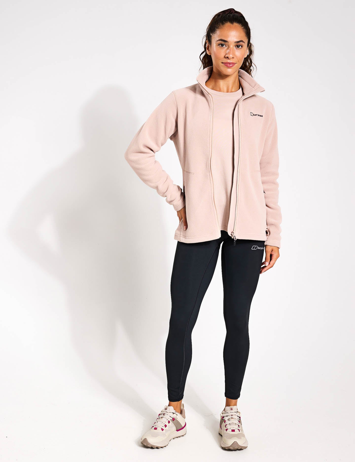 Prism Polartec InterActive Jacket - Women's Lightweight Water-Resistant Fleece Jacket in Pink Clay for Hiking, Camping & Outdoor Adventures