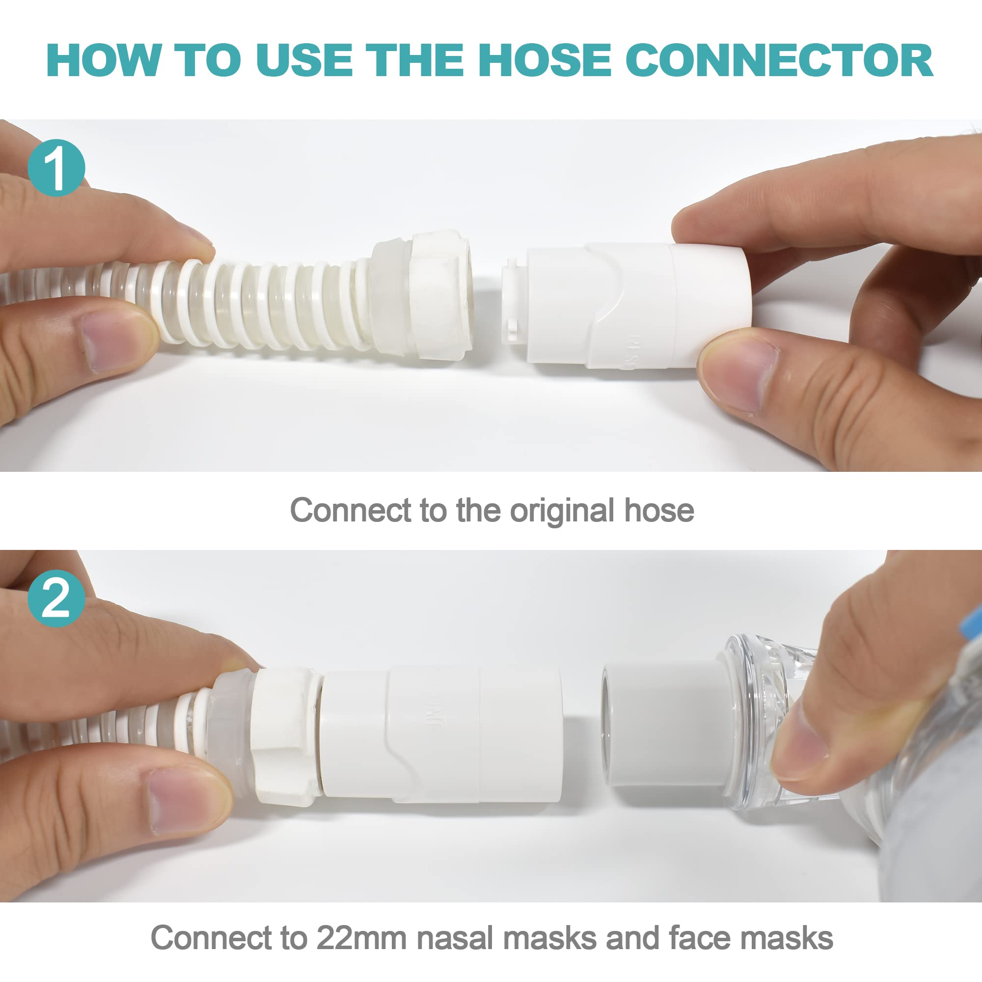 AirMini Hose Adapter - 22mm Mask Diameter Compatible, Travel Tube Connector for AirMini Accessories | Perfect for CPAP Masks, Travel & Home Use