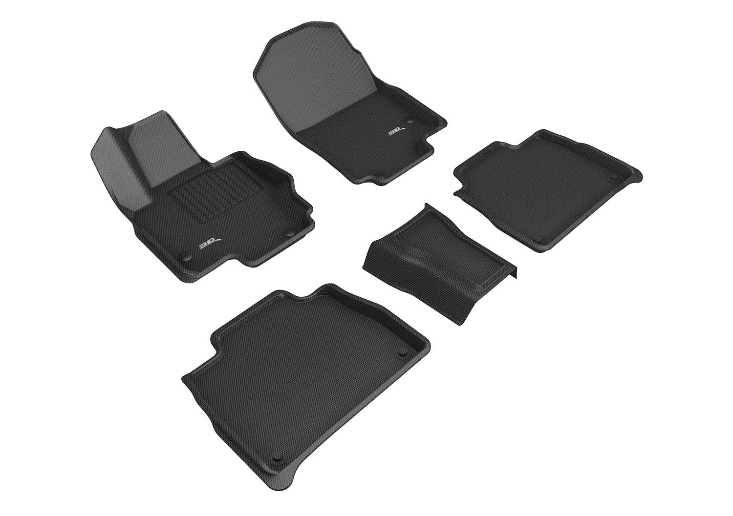 3D MAXpider Kagu Custom Fit All-Weather Floor Mats for Mercedes GLE-Class (W167) 2020-2025 & AMG GLE 53/63 2021-2025 - Full Set Black SUV Floor Liners - Perfect for Daily Commute, Road Trips & Off-Road Adventures