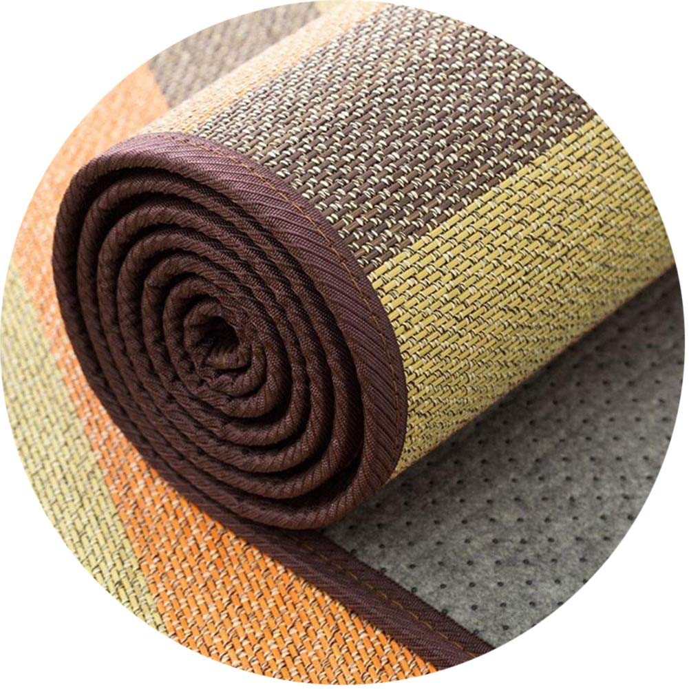 Japanese Traditional Natural Bamboo Floor Mat - 51x71 Inch Eco-Friendly Area Rug for Living Room, Bedroom & Tea House - Non-Slip Tatami Style Mattress (Color A) | Perfect for Zen Decor, Meditation Spaces & Asian-Inspired Home Design