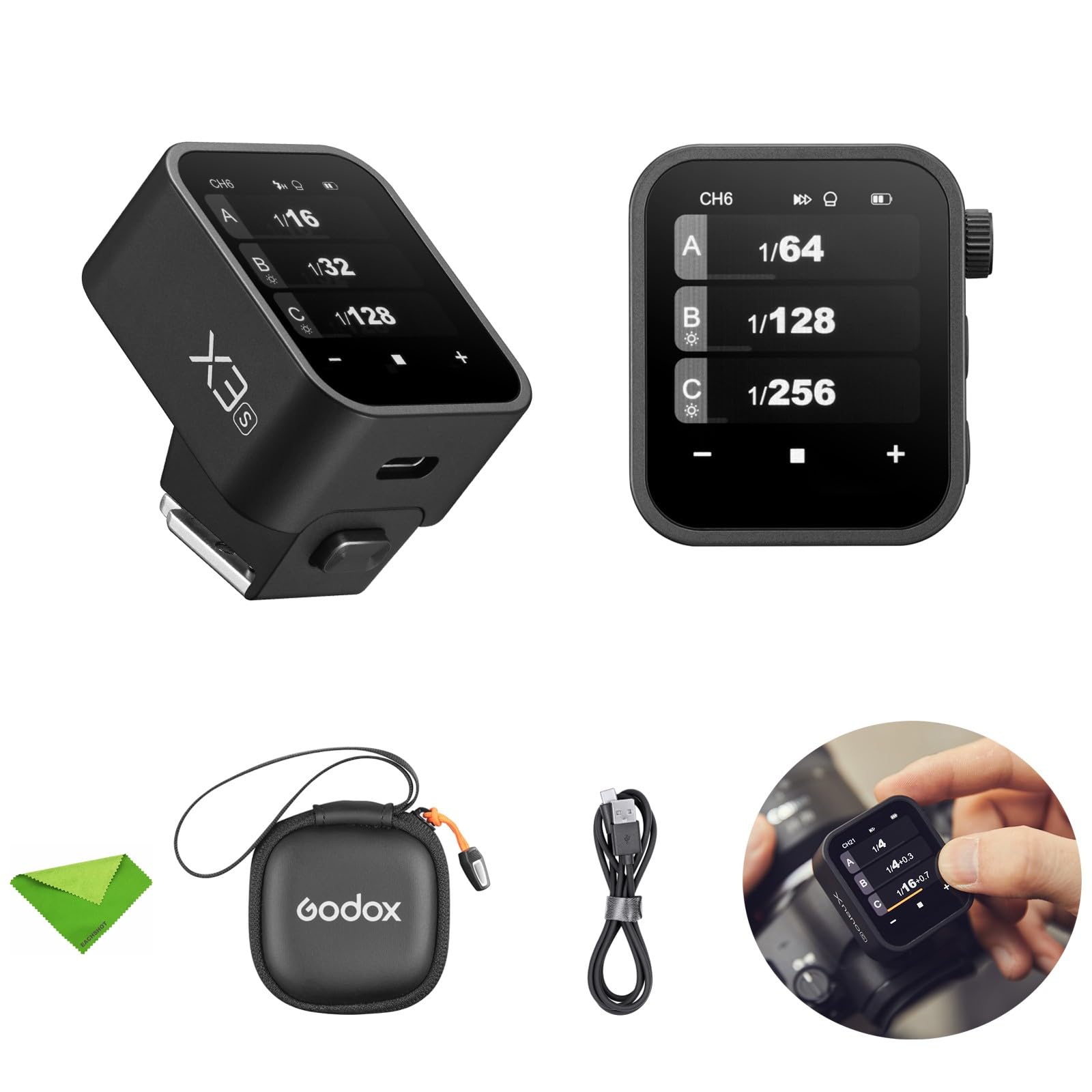 Godox X3-S TTL Wireless Flash Trigger for Sony Cameras - 2.4GHz HSS, OLED Touchscreen, Adjustable Brightness | Perfect for Studio & Outdoor Photography
