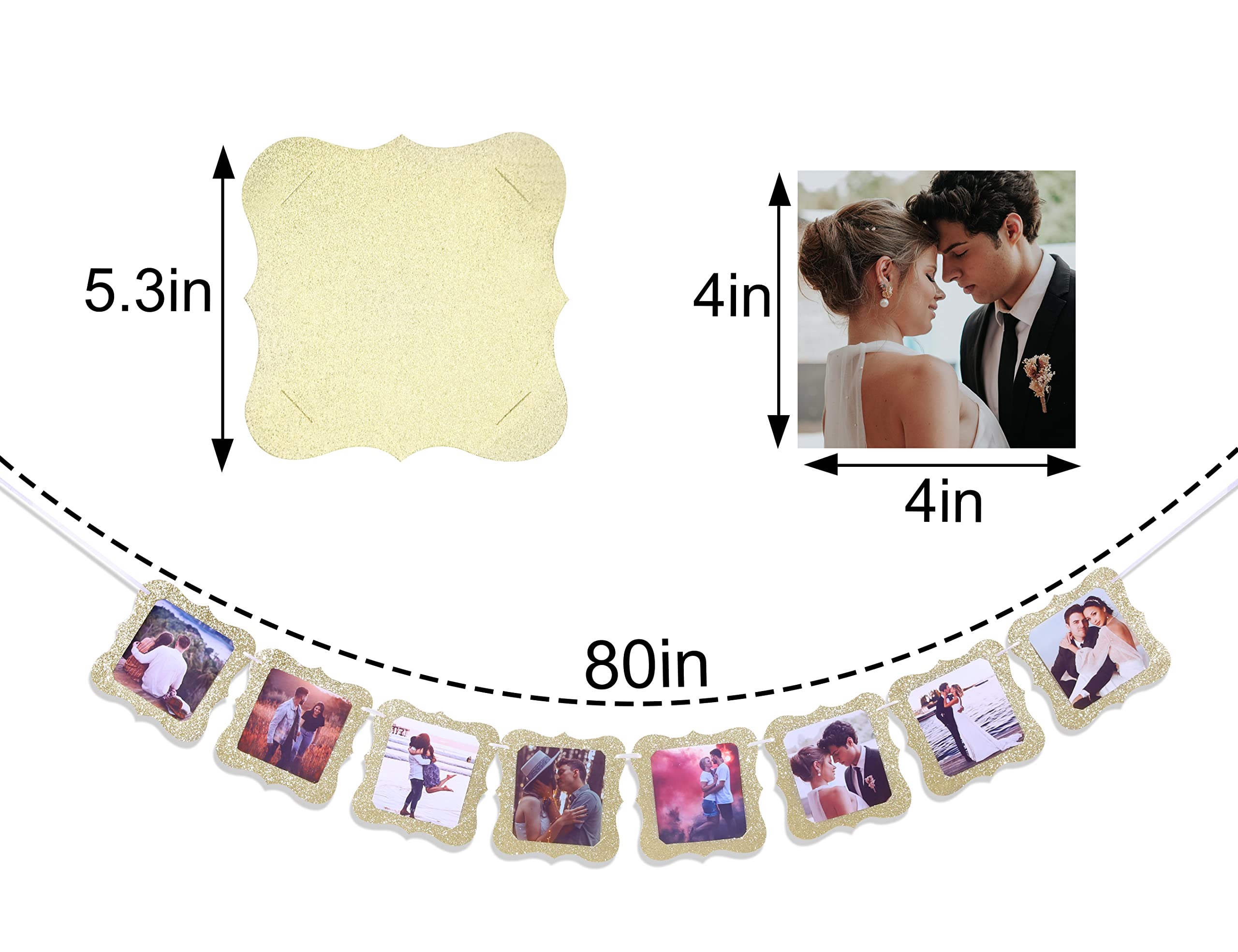Champagne Glitter Bride to Be Photo Banner - 80in x 5.3in Wedding Decor for Engagement Party, Bridal Shower & Birthday Celebrations | Perfect for Photo Backdrops, Table Decor & Party Wall Hangings