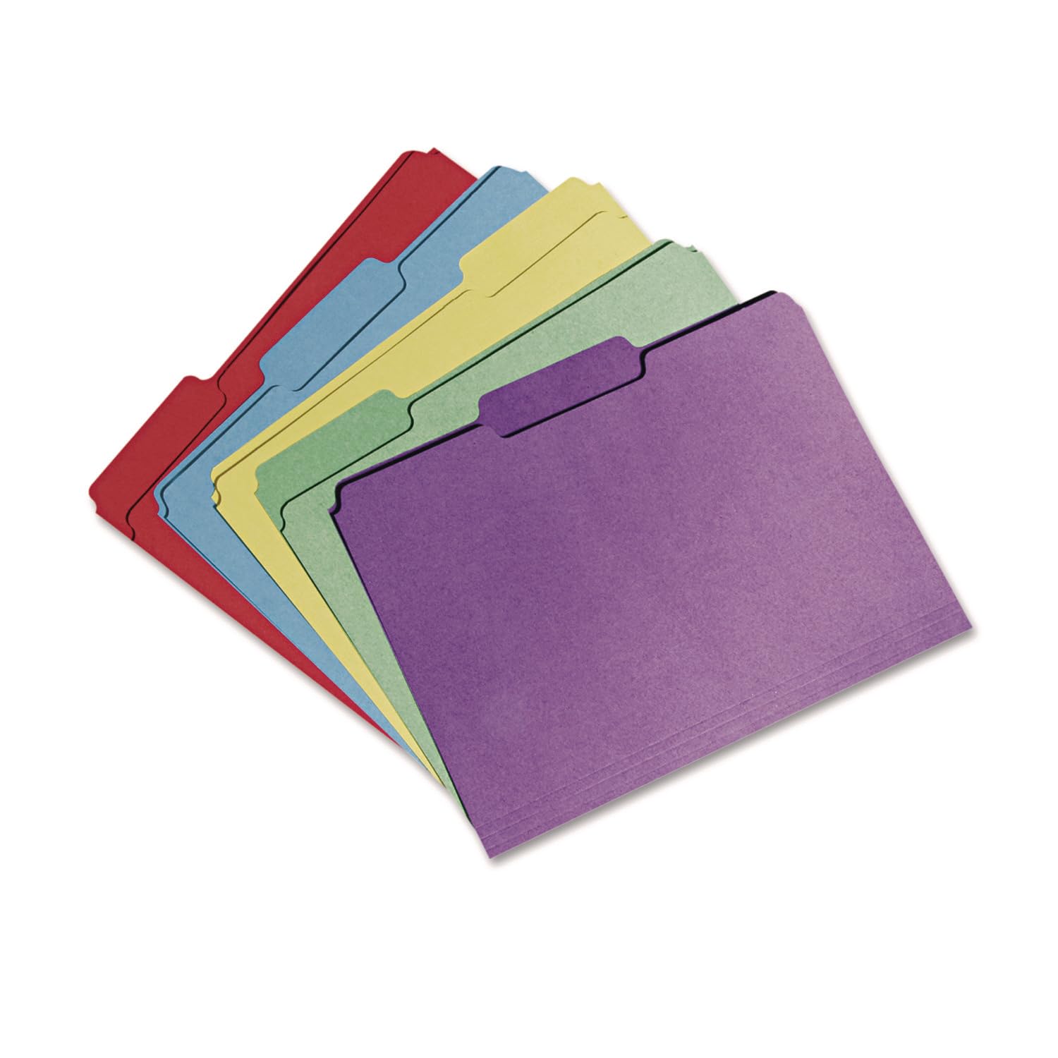 AbilityOne® Recycled File Folders - NSN5664138 - Eco-Friendly PCF (Processed Chlorine Free) Assorted Colors - Perfect for Office Organization & Document Storage