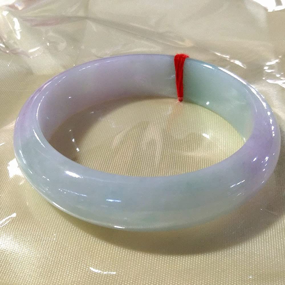 Authentic Chinese Style Purple & Green Jade Bangle Bracelet for Women - Certified Natural Jade with Gift Box | Perfect for Weddings, Gifts & Special Occasions