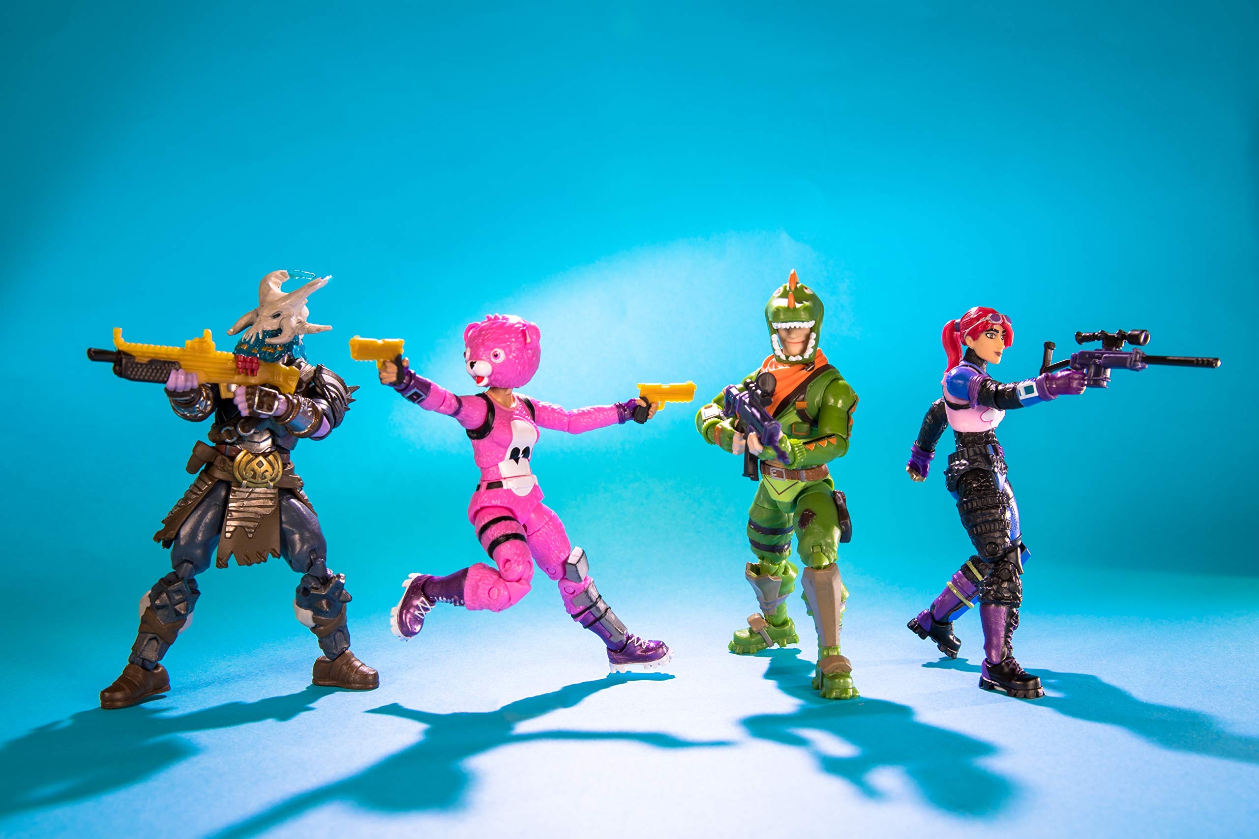 FORTNITE Squad Mode 4-Piece Action Figure Set - Battle Royale Collectible Toys for Gamers & Fans | Perfect for Display, Gaming Decor & Gift Giving