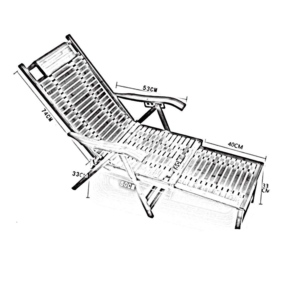 Portable Folding Bamboo Chair - Lightweight Telescopic Lounge Chair for Indoor & Outdoor Use - Perfect for Beach, Picnic, Camping, and Elderly Relaxation