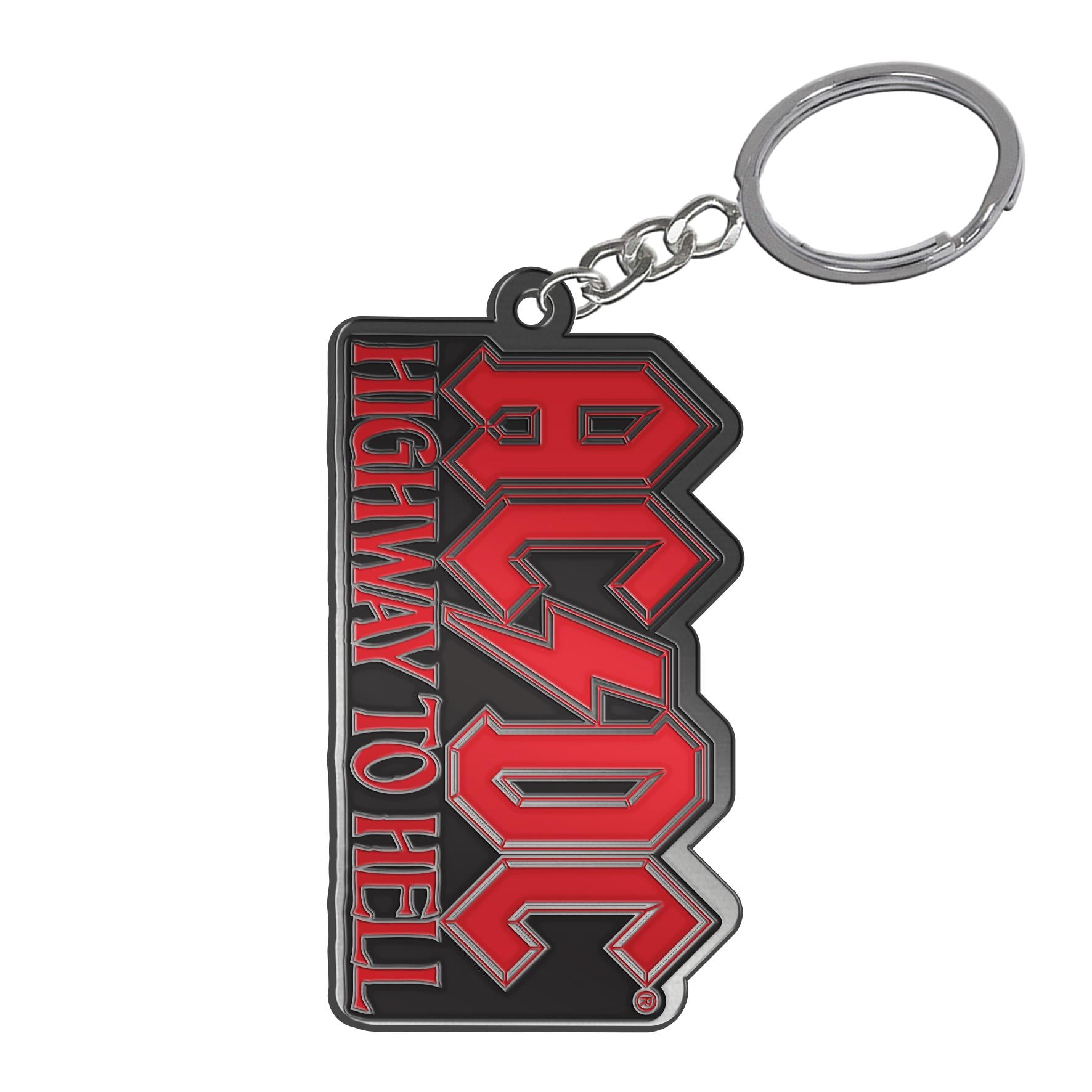 Highway To Hell AC/DC Metal Keychain - Rock Band Merchandise Gift for Music Fans - Perfect for Keys, Backpacks & Rock Memorabilia Collection