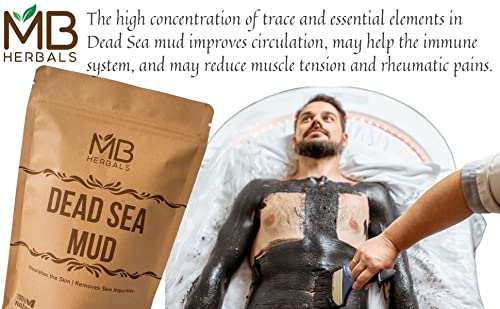 MB Herbals Dead Sea Mud Mask & Soap - 100g Pure Natural Facial & Body Treatment for Acne, Blackheads & Skin Detox | Spa & Home Skincare Routine