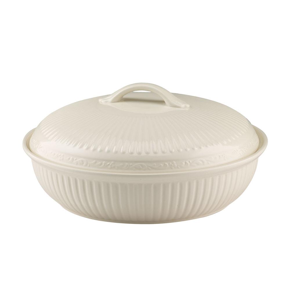 Italian Countryside® Round Covered Casserole - 5.5 QT Enameled Cast Iron Dutch Oven for Baking, Braising & Slow Cooking - Perfect for Soups, Stews & Casseroles