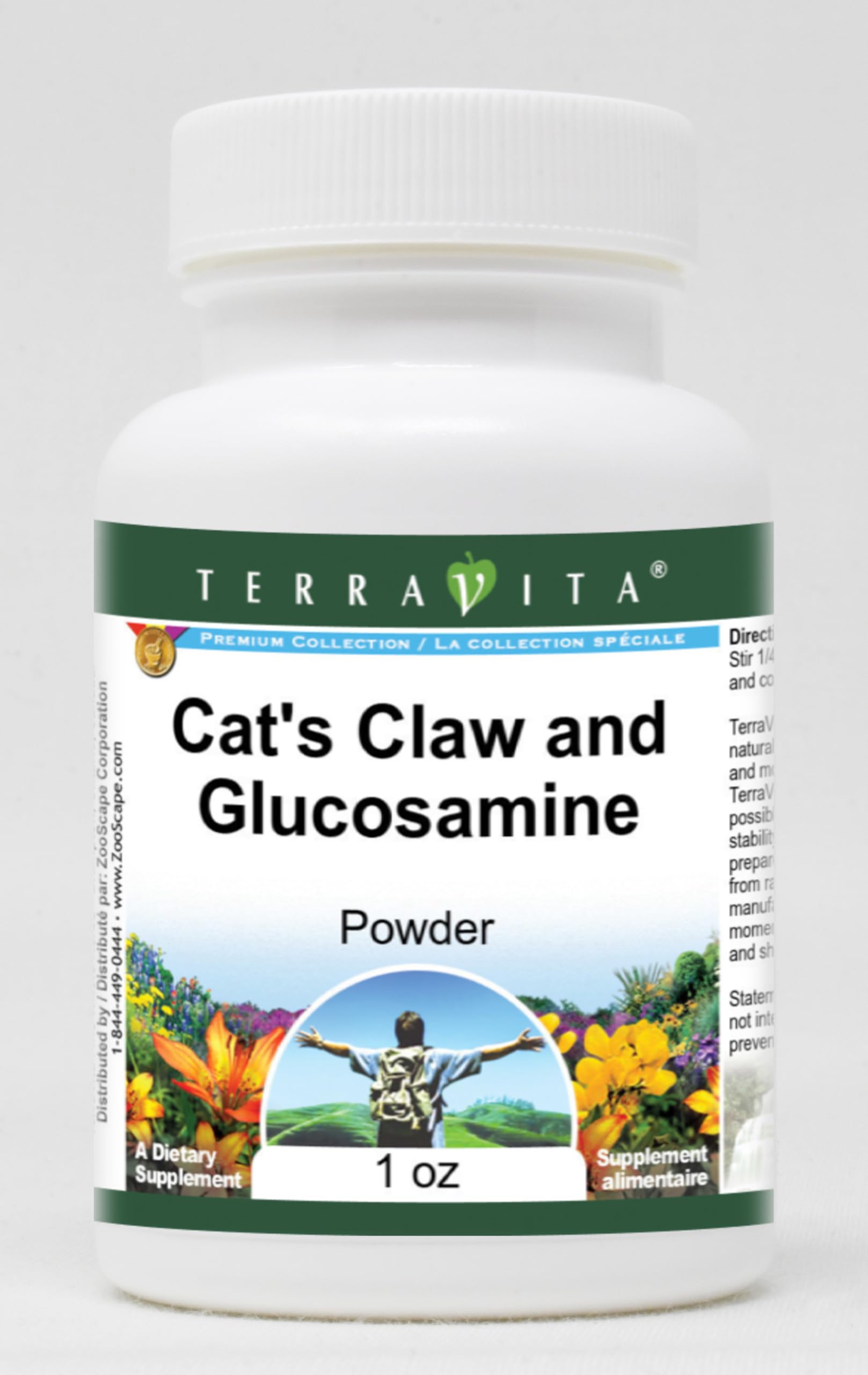Cat's Claw and Glucosamine Powder for Joint Support - 1 oz (ZIN: 511966) - Natural Supplement for Arthritis & Mobility - Perfect for Active Lifestyles & Senior Pets