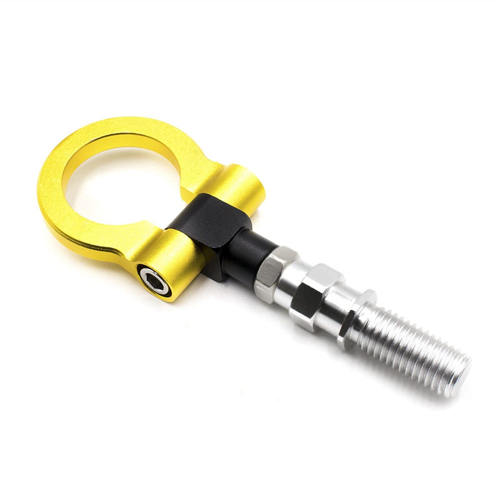 LAIQIAN Universal Front Rear Tow Hook for Car Racing & Auto Trailer - Gold Towing Bars Set for Off-Road, Recovery & Emergency Use