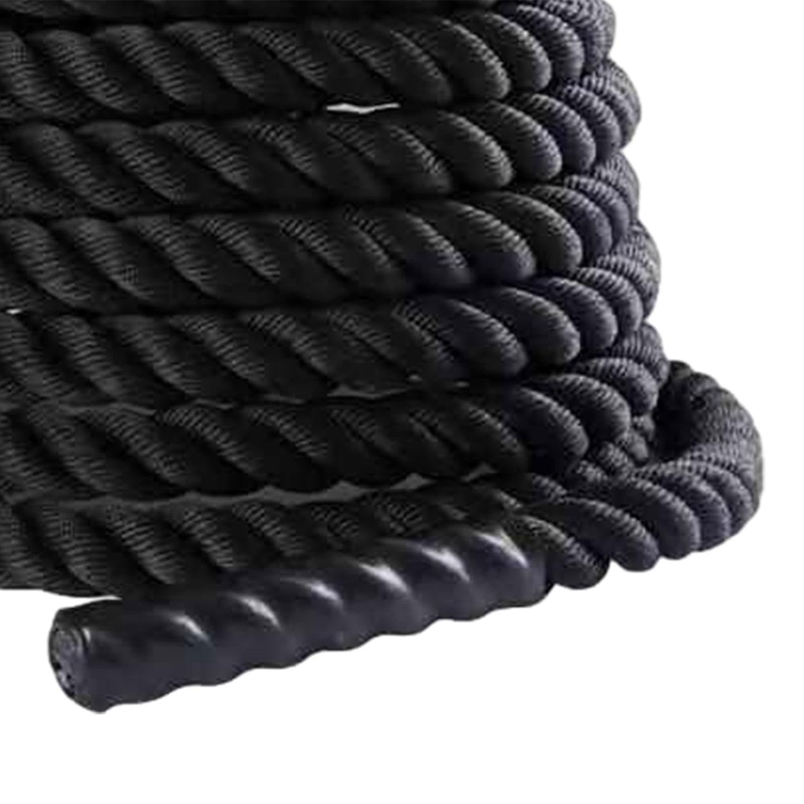 Professional Battle Rope for CrossFit & Strength Training - 9.8ft Heavy Duty Exercise Rope for Outdoor Workouts, Gym Training & Home Fitness - Perfect for HIIT, Cardio & Full Body Workouts