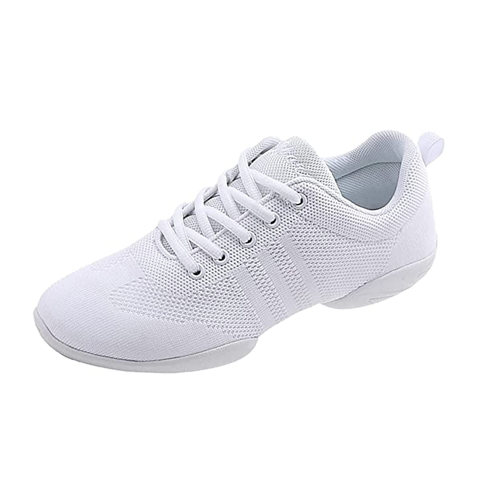 FLIOZY Women's Cheerleading Shoes - White Competition Dance Sneakers for Girls - Lightweight Athletic Shoes for Cheer, Dance & Walking - Perfect for Gymnastics, Pom Squad & School Sports