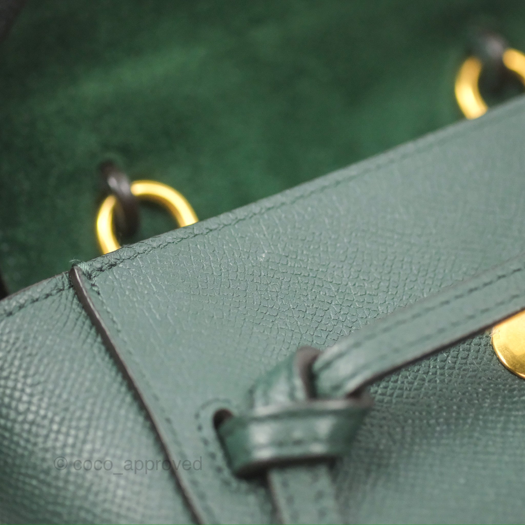 Celine Pico Belt Bag in Amazone Green Grained Calfskin with Gold Hardware - Perfect for Everyday Use, Travel & Fashion Accessories