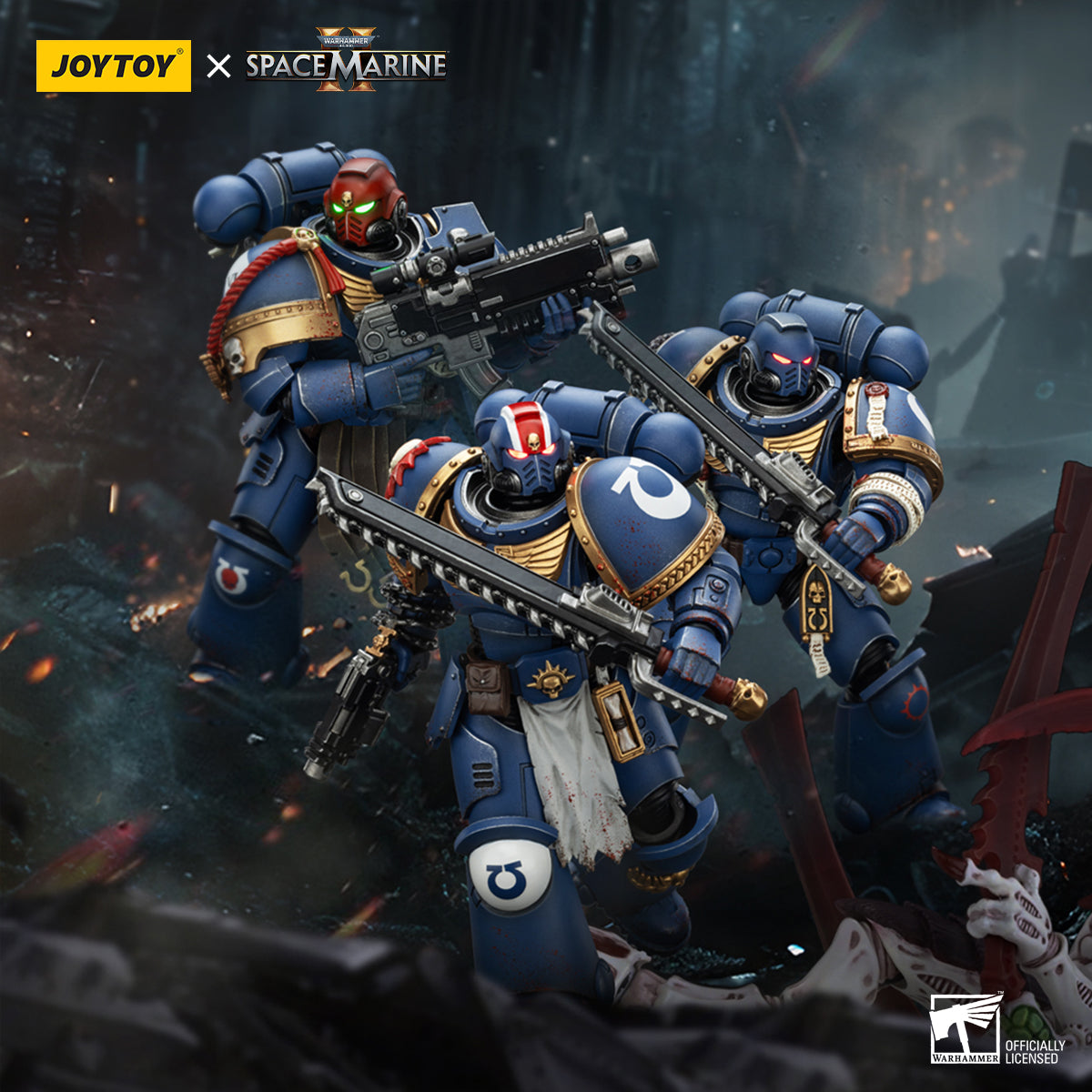 Pre-Order JOYTOY 1/18 Scale Warhammer 40K Ultramarines Action Figures - Lieutenant Titus, Sergeant Gadriel & Brother Chairon Collector's Edition | Tabletop Gaming, Display Collection, Gift for Warhammer Fans