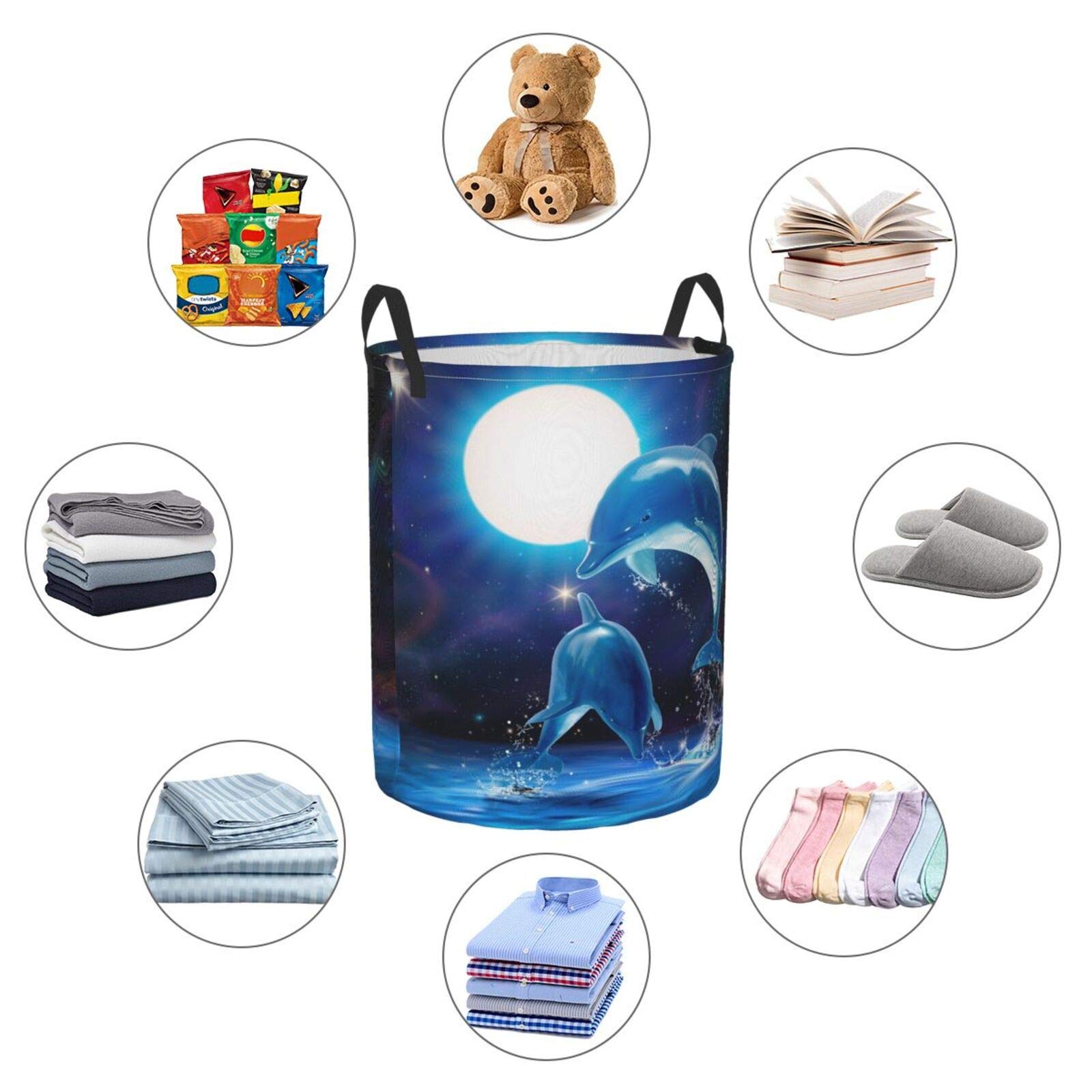 KiuLoam 19.6 Inch Large Collapsible Storage Basket with Handles - Portable Fabric Laundry Hamper & Tote Organizer for Toys, Clothes, Blankets | Perfect for Nursery, Bedroom, Closet & Laundry Room Organization