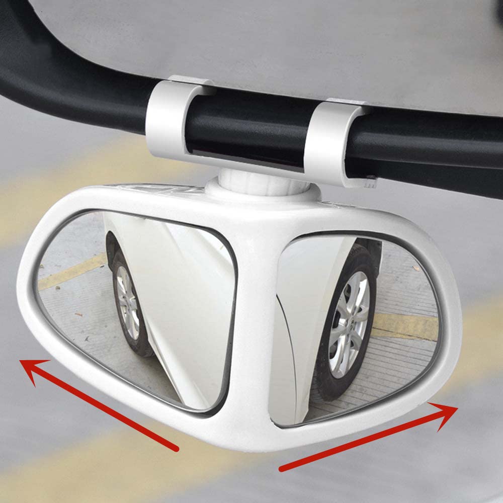 2 Pack HD Glass Blind Spot Mirror - 360 Degree Adjustable Wide Angle Rear View Mirror for Cars, SUVs & Trucks | Enhanced Side Visibility & Safe Lane Changing