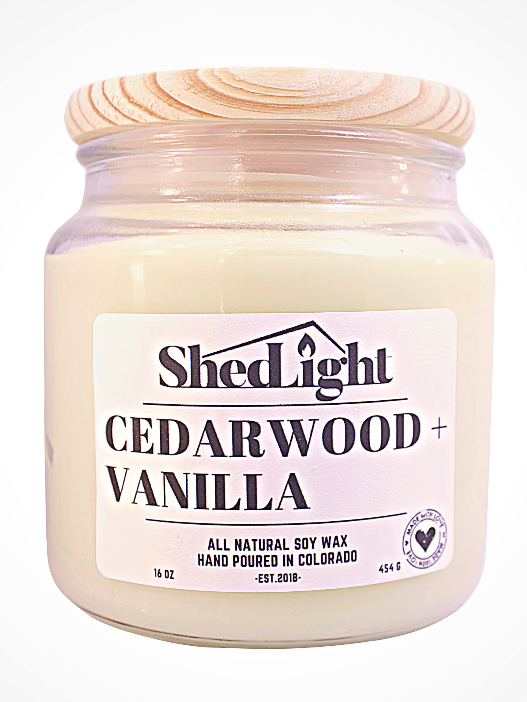 Premium Cedarwood Vanilla Coconut Wax Scented Candle - 16oz Handmade in Colorado | Warm Cashmere Fragrance for Home, Office & Romantic Gifts | Small Batch Artisan Candle with Masculine Vanilla Aroma | Perfect for Relaxation, Meditation & Cozy Evenings