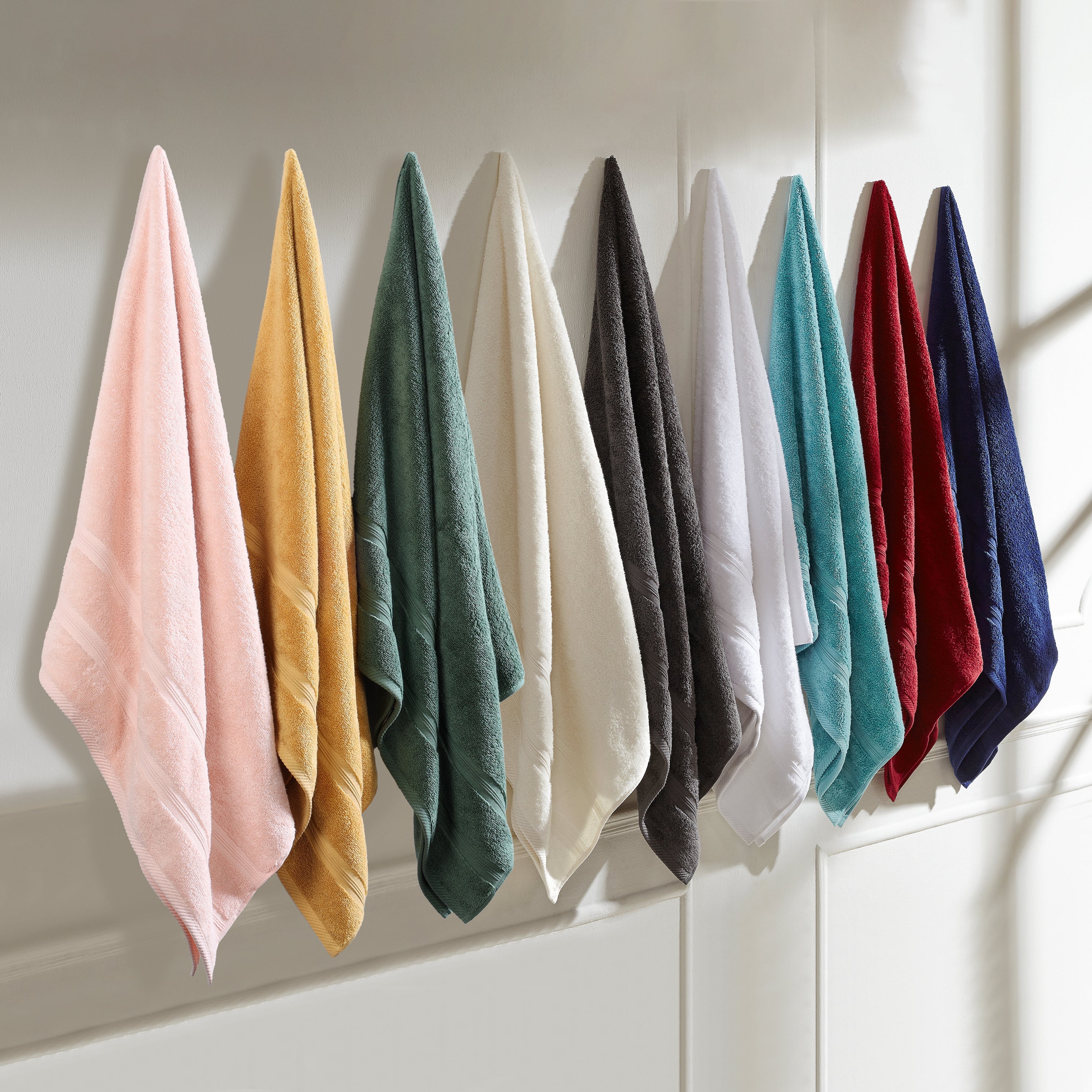 Premium Smart Dry Zero Twist Cotton Bath Towels Set of 2 - Ultra Soft, Absorbent Medium Weight Bath Sheets for Spa, Gym & Luxury Home Use