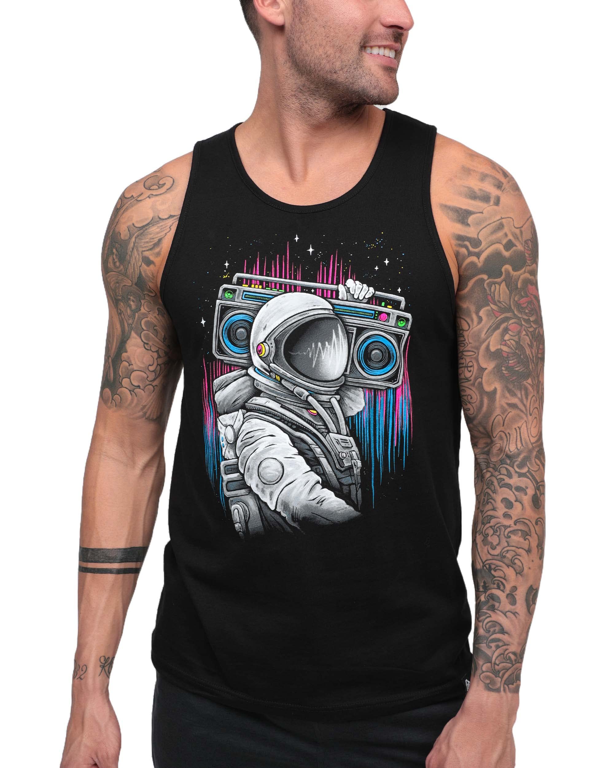 INTO THE AM Men's Graphic Tank Tops - Cool Fitted Summer Muscle Shirts for Gym, Beach & Casual Wear | Breathable Workout & Street Style T-Shirts