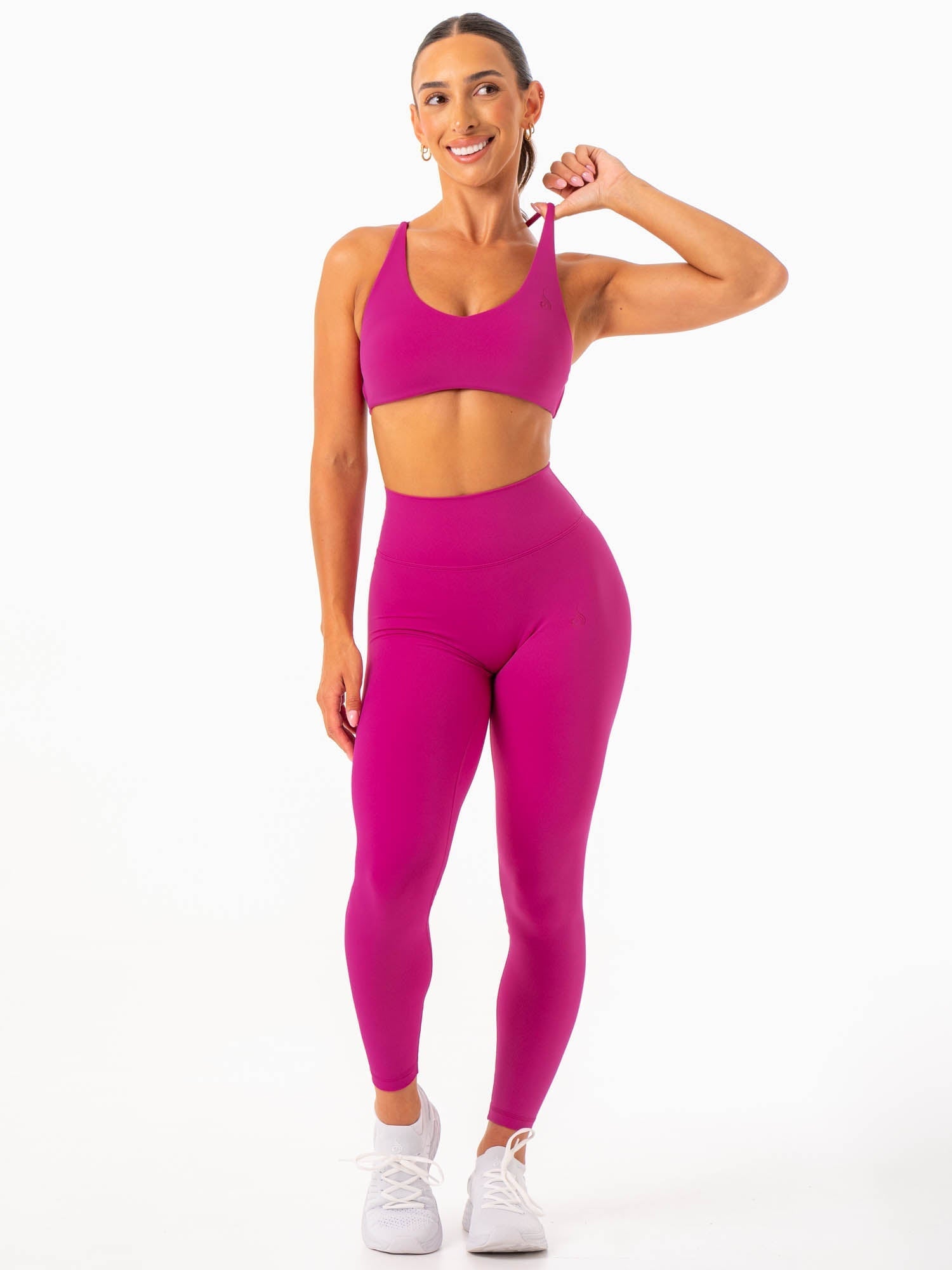 NKD Embody Sports Crop Top in Fuchsia - High-Performance Workout & Yoga Activewear for Women