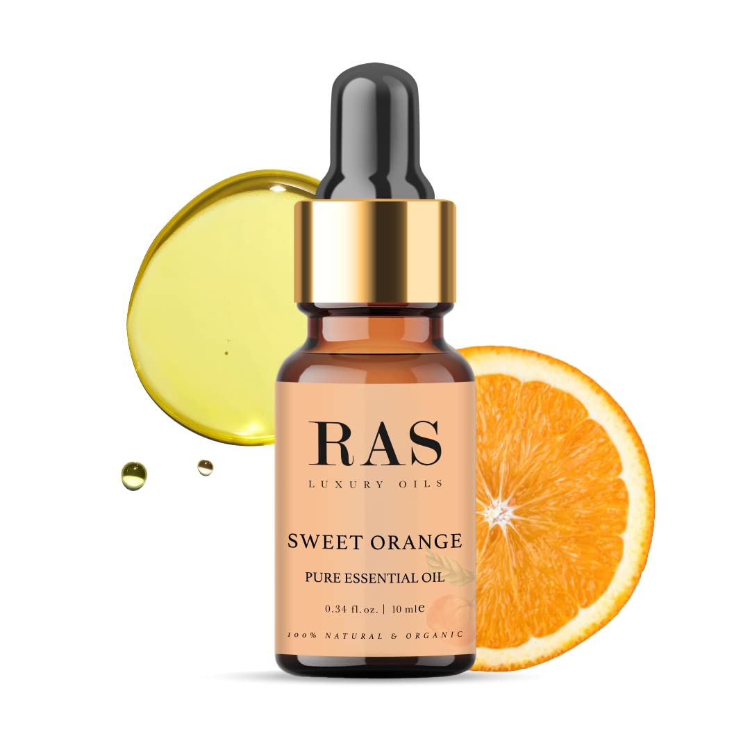 RAS Luxury Oils 100% Pure Organic Essential Oil Set - Therapeutic Grade Aromatherapy Oils for Diffuser, Massage & Relaxation - 10ml Bottle (Lavender, Peppermint, Eucalyptus) - Perfect for Home Spa, Yoga & Stress Relief